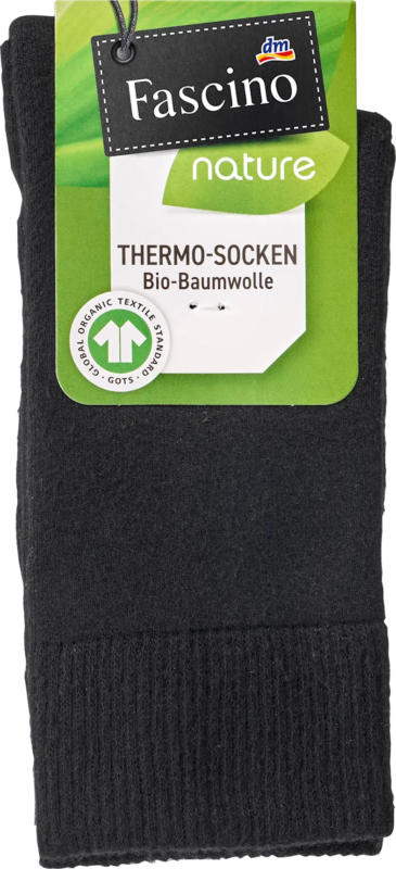 Fascino Socken mit wärmendem Vollfrottee schwarz Gr. 35-38