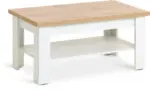 JYSK JYSK Маса за кафе MARKSKEL 60x110 бяла/цвят дъб