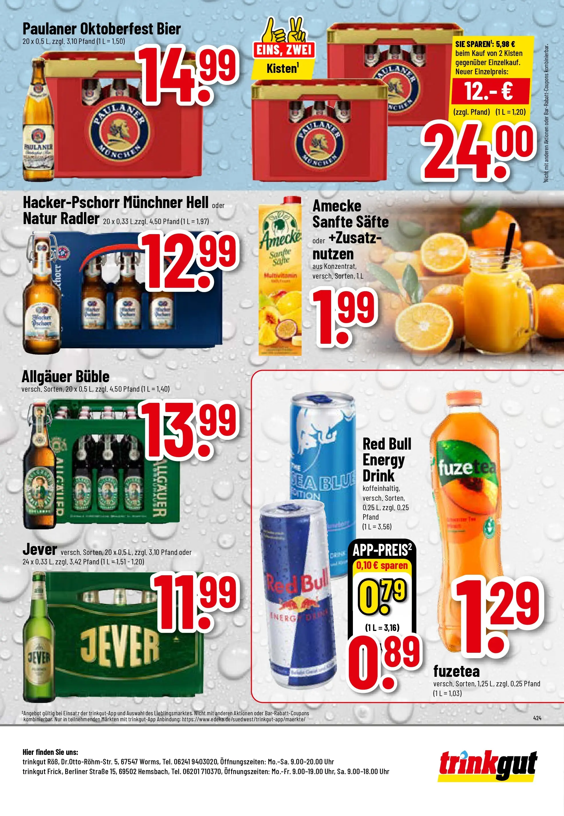 Trinkgut - trinkgut: Wochenangebote (ab 06.10.2025) » Angebote online | Seite: 8 | Produkte: Berliner, Bier, Radler, Uhr