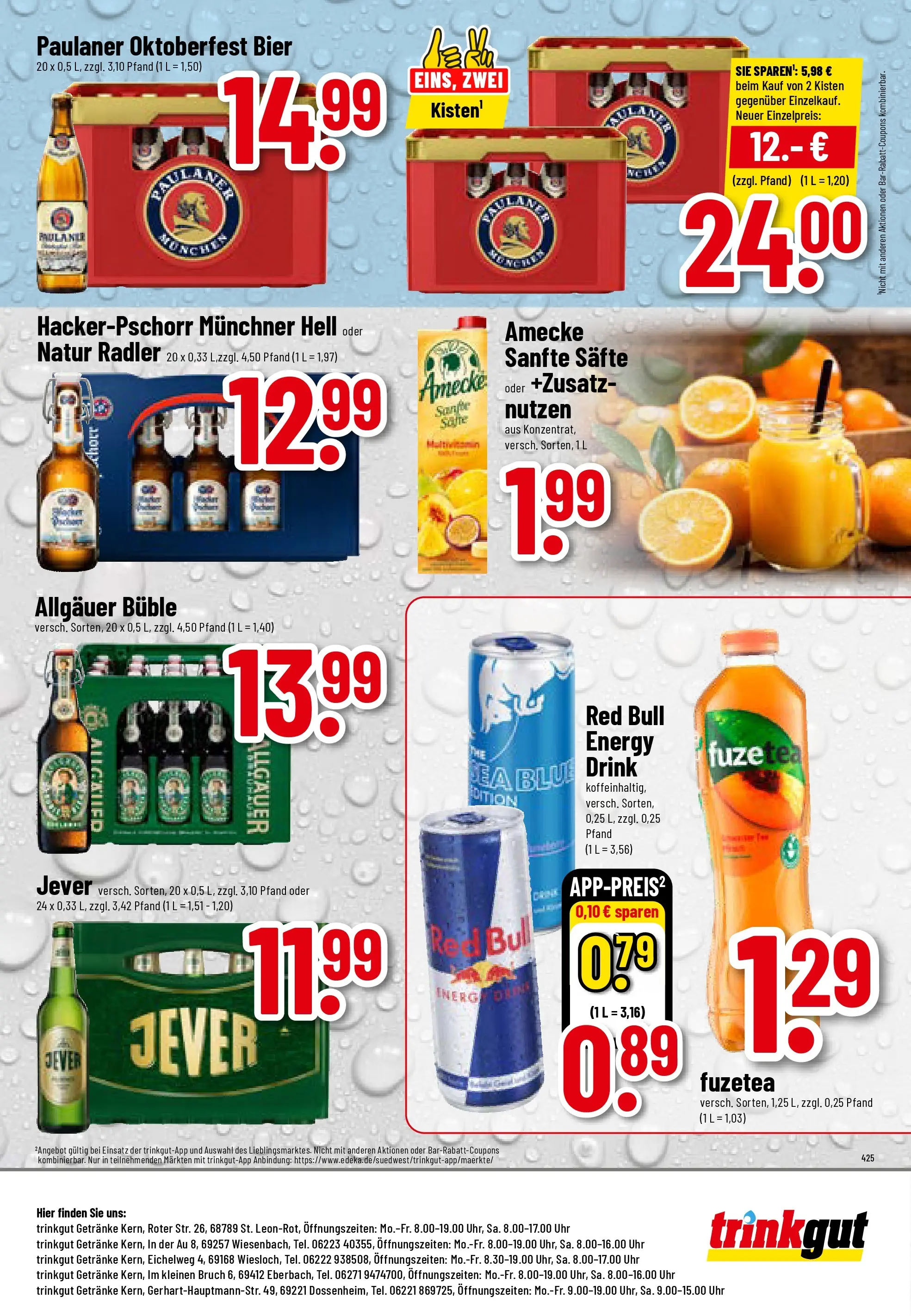 Trinkgut - trinkgut: Wochenangebote (ab 06.10.2025) » Angebote online | Seite: 8 | Produkte: Red bull, Energy, Bier, Radler