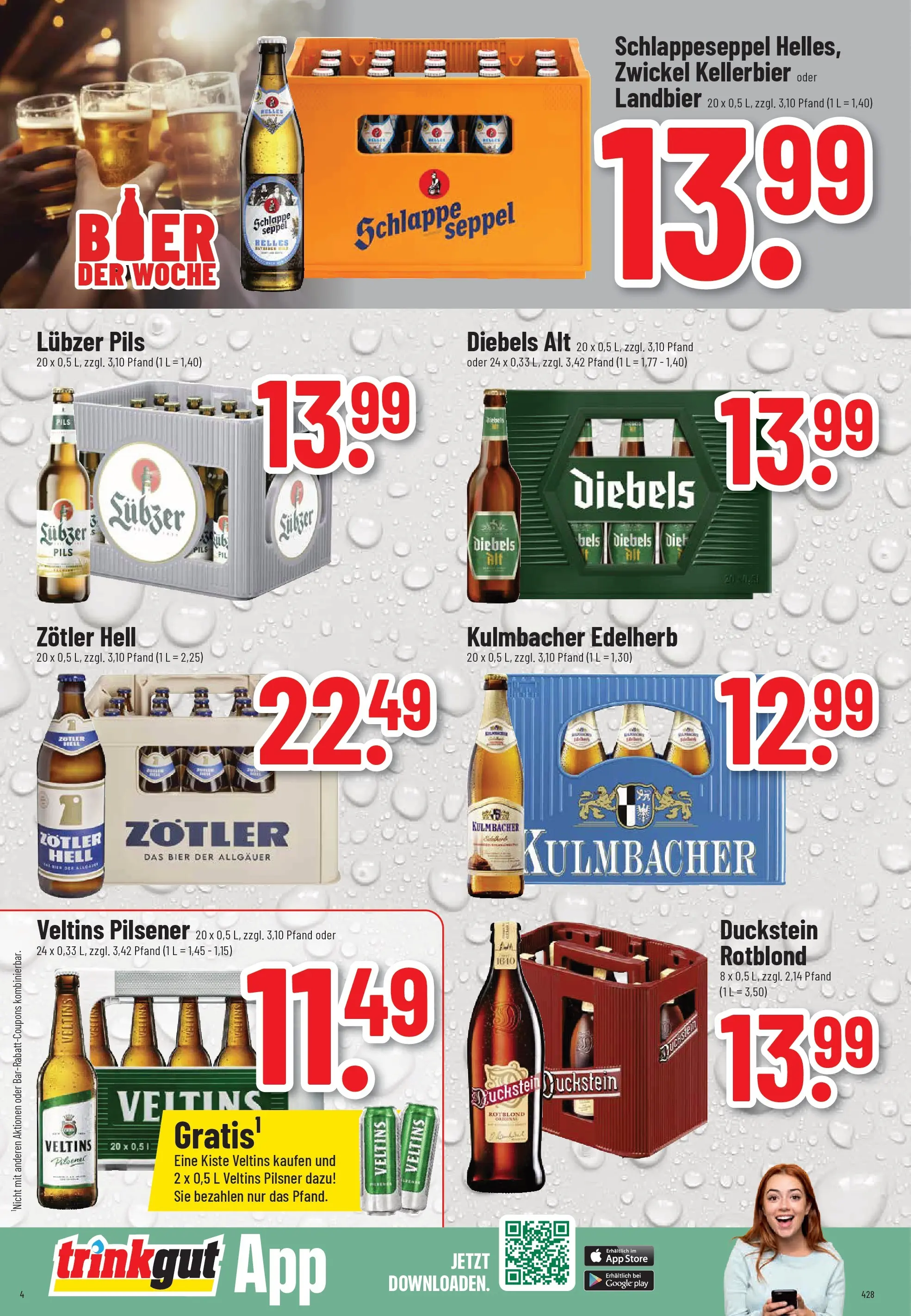 Trinkgut - trinkgut: Wochenangebote (ab 06.10.2025) » Angebote online | Seite: 4 | Produkte: Bier, Pils, Lubzer, Veltins