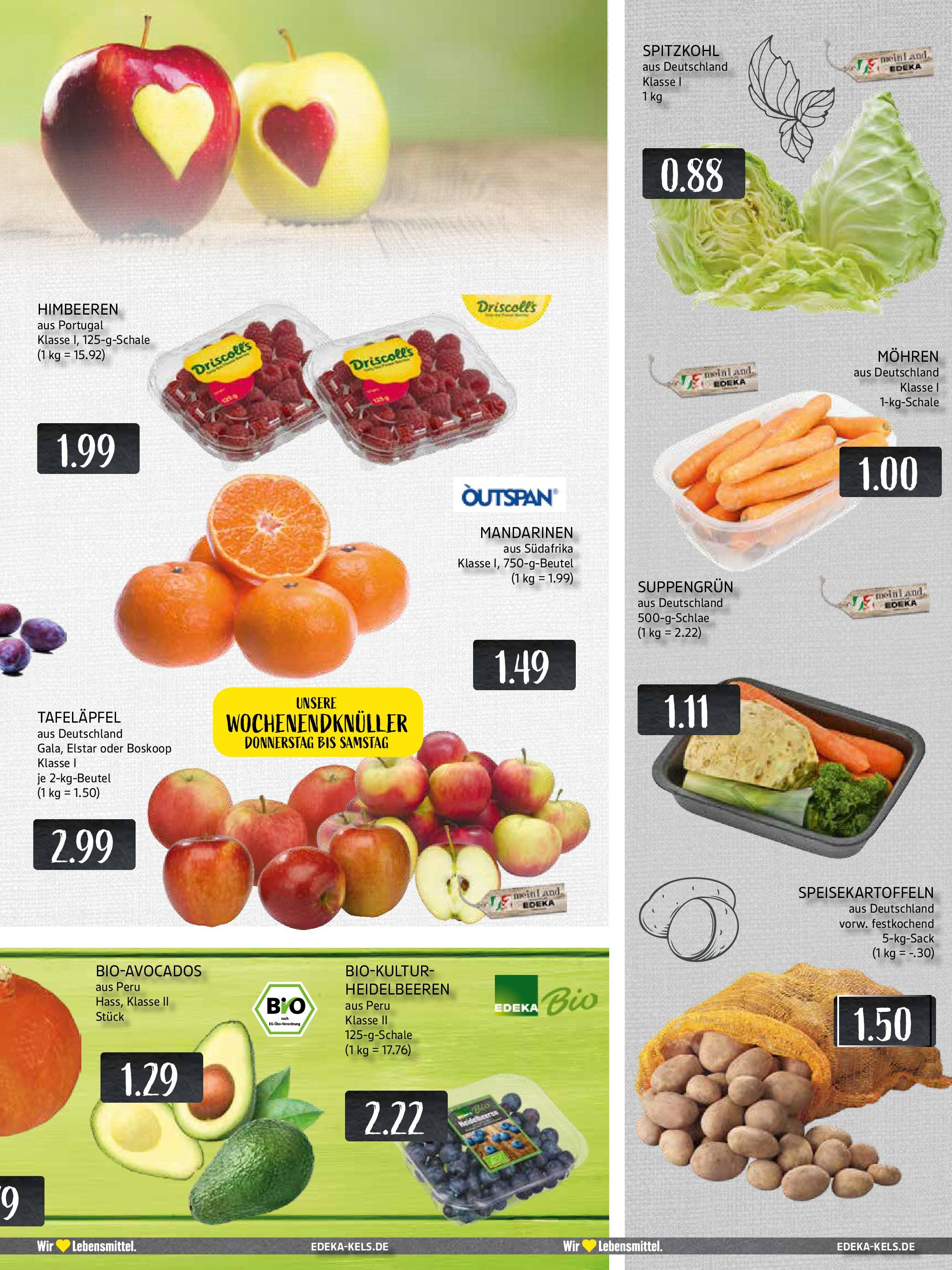 Edeka prospekt Mülheim A. D. Ruhr	 (ab 29.09.2025) » Angebote Online | Seite: 9 | Produkte: Himbeeren, Mandarinen, Mohren, Heidelbeeren