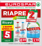 Eurospar Ricevi 2 buoni spesa da 5 euro - al 09.10.2025