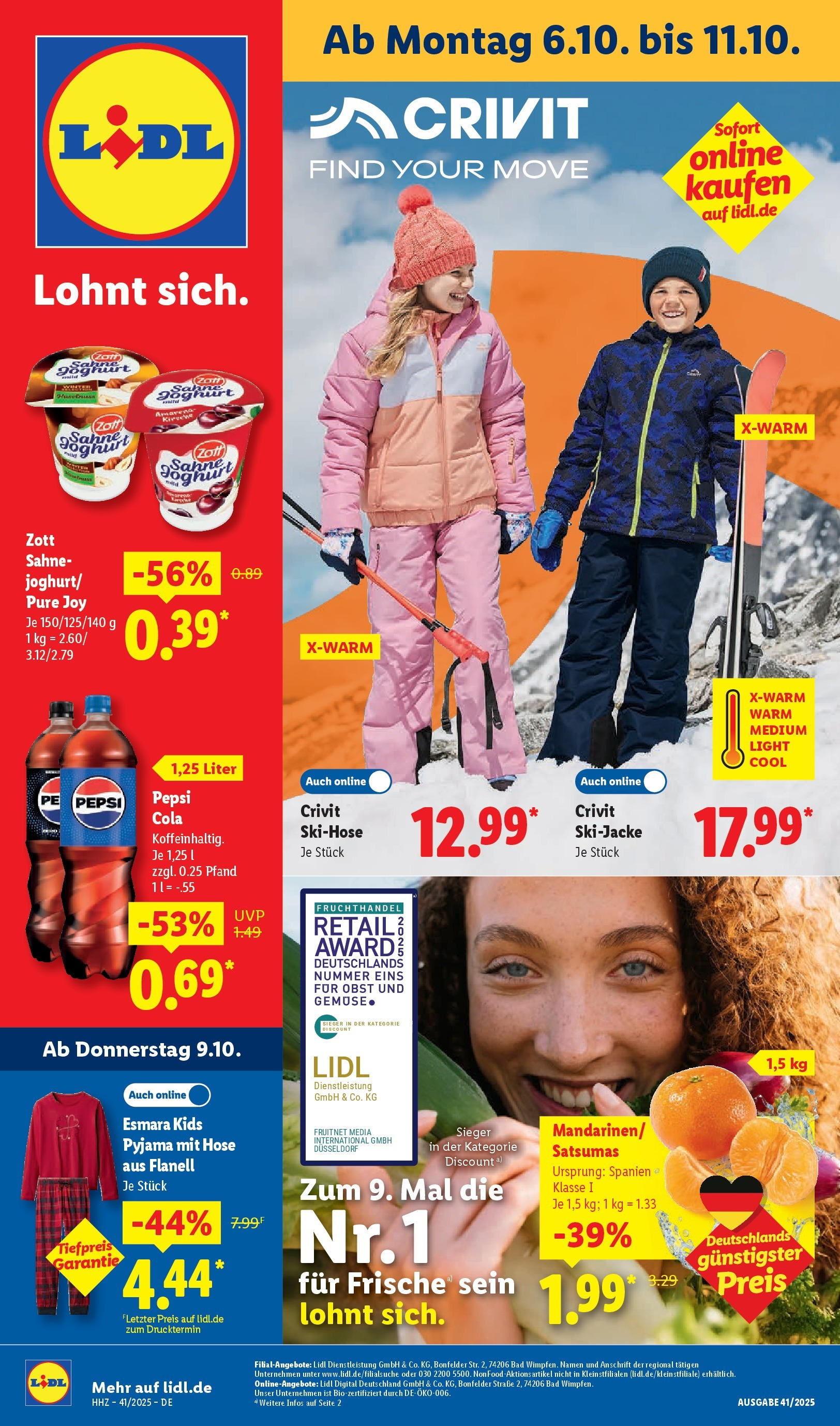 Lidl: Wochenangebote von 5. Oktober bis 11. Oktober 2025 - Prospekt seite 1