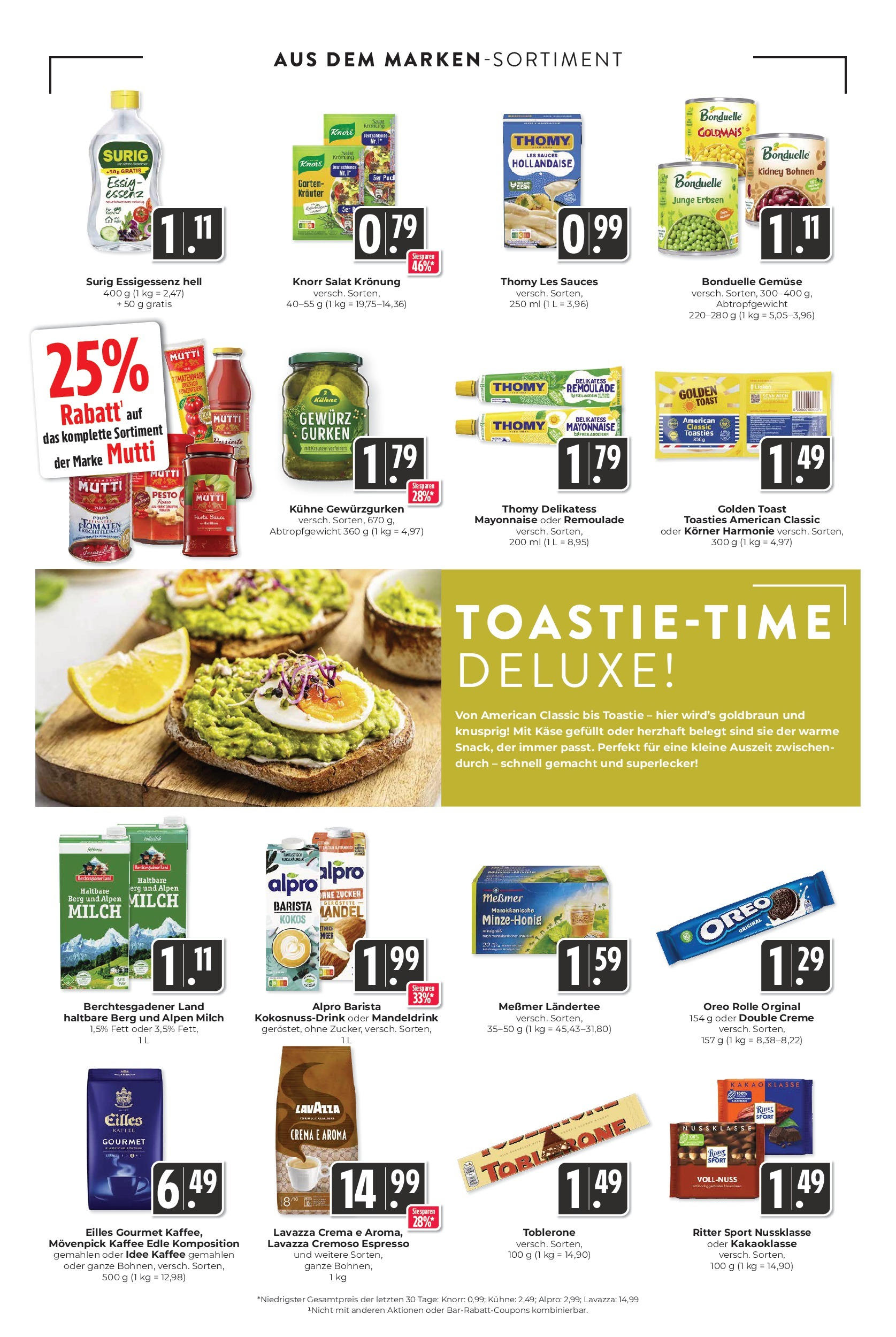 Entdecke - Hieber's Frischecenter: Meine Woche (ab 05.10.2025) zum Blättern | Seite: 13 | Produkte: Ritter sport, Pasta, Gurken, Salat