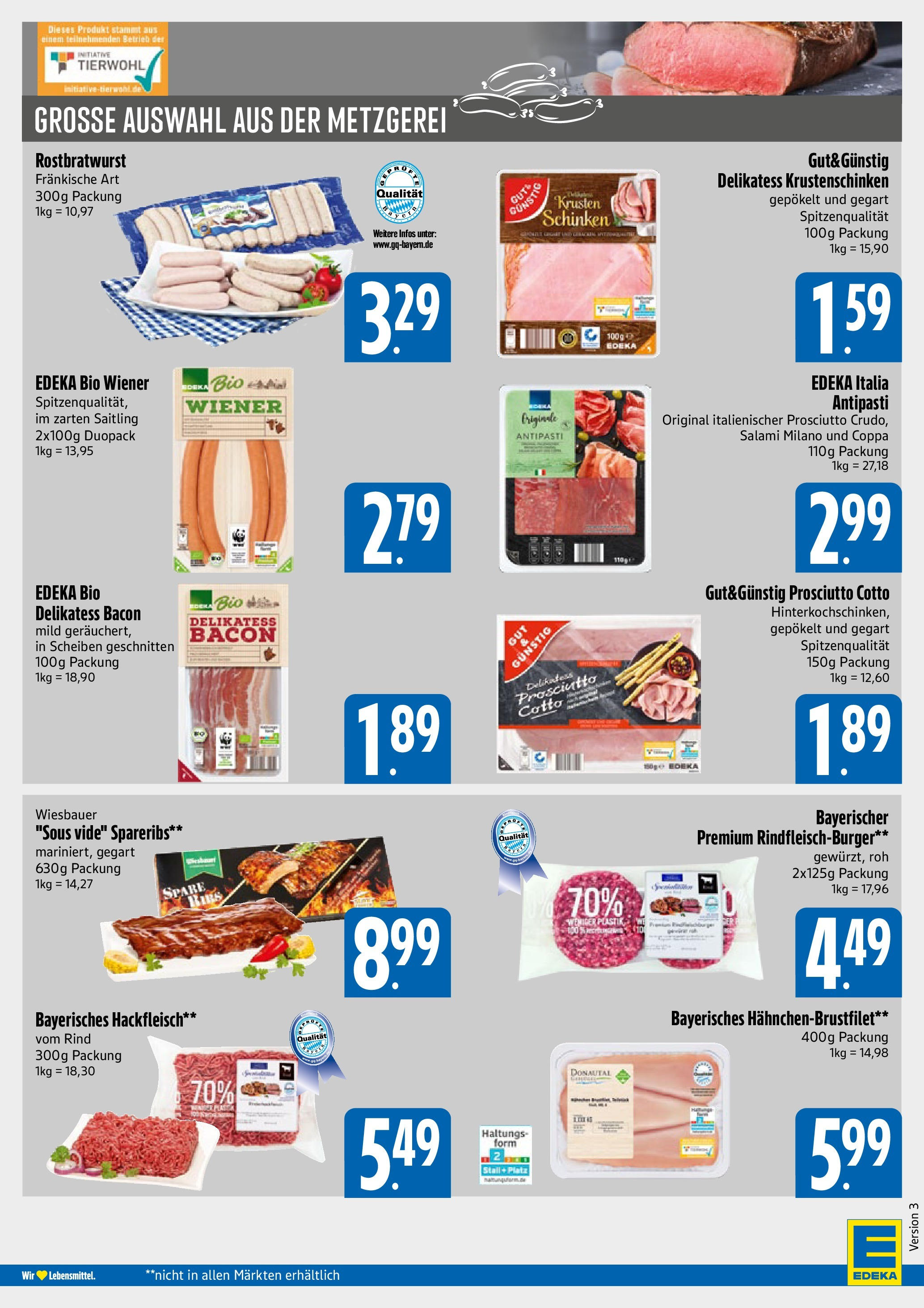 Edeka prospekt München	 (ab 06.10.2025) » Angebote Online | Seite: 4 | Produkte: Burger, Salami, Schinken, Hackfleisch