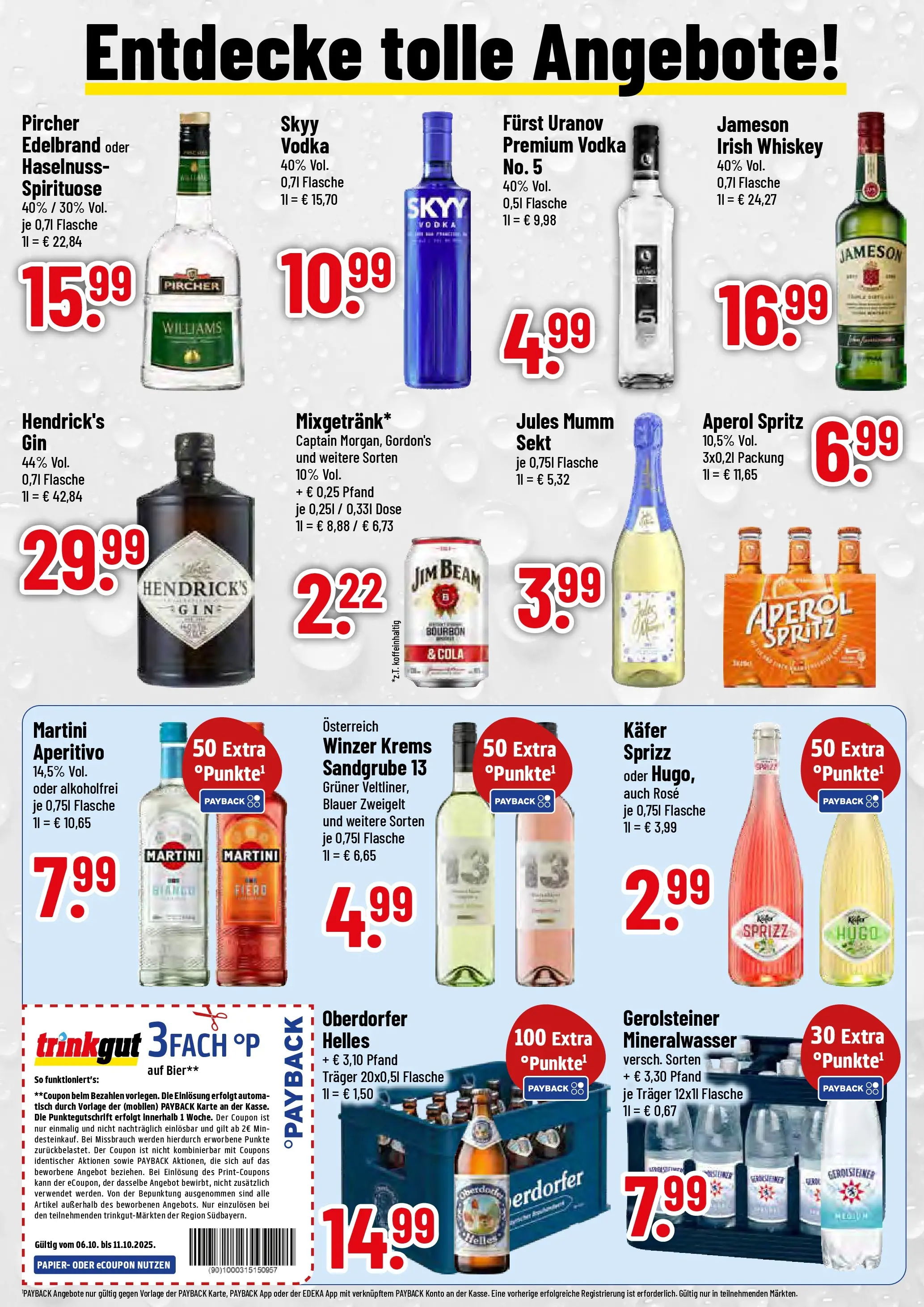 Trinkgut - trinkgut: Wochenangebote (ab 06.10.2025) » Angebote online | Seite: 2 | Produkte: Martini, Jameson, Mineralwasser, Gerolsteiner