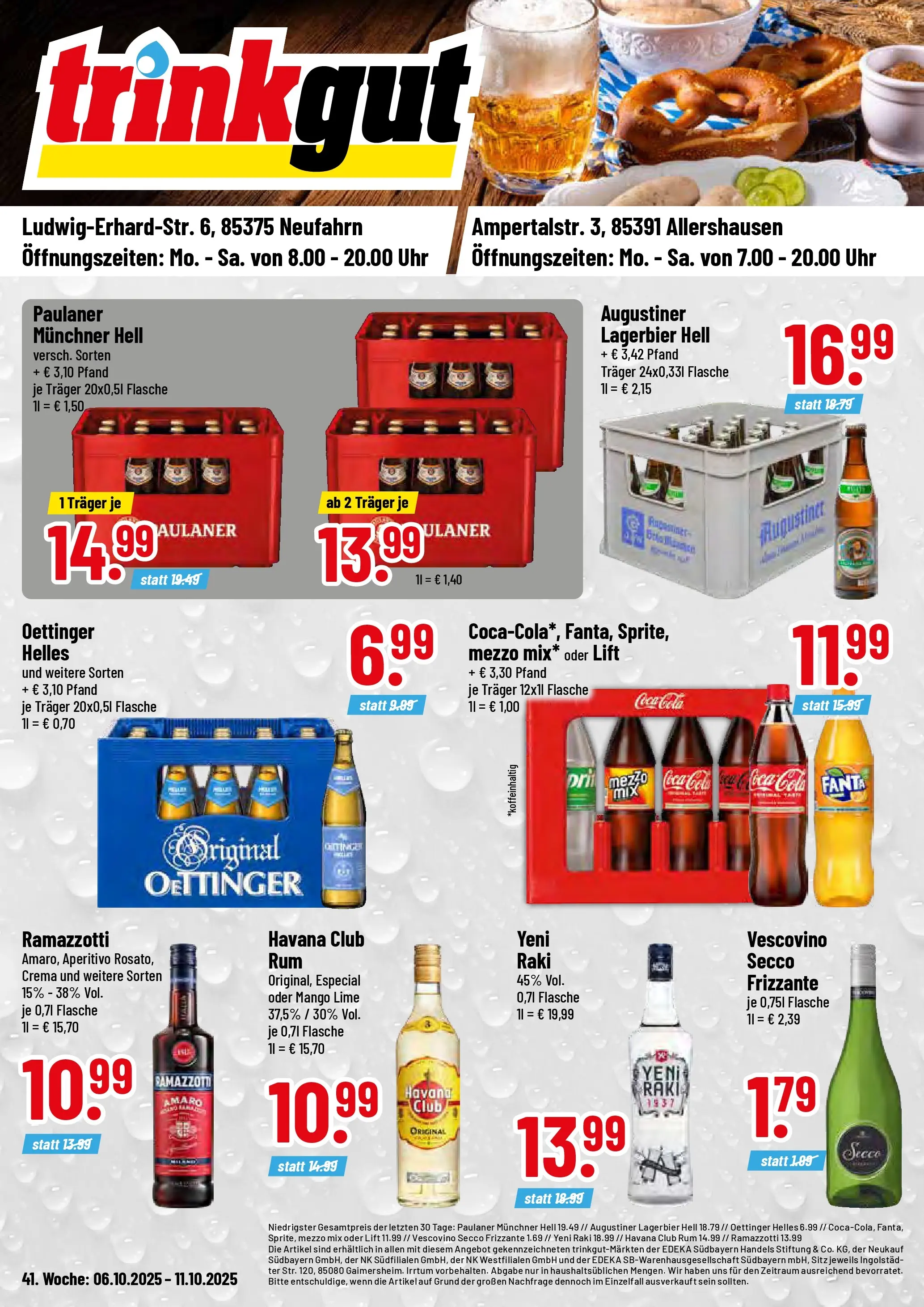 Trinkgut - trinkgut: Wochenangebote (ab 06.10.2025) » Angebote online | Seite: 1 | Produkte: Havana club, Mezzo mix, Cola, Rum