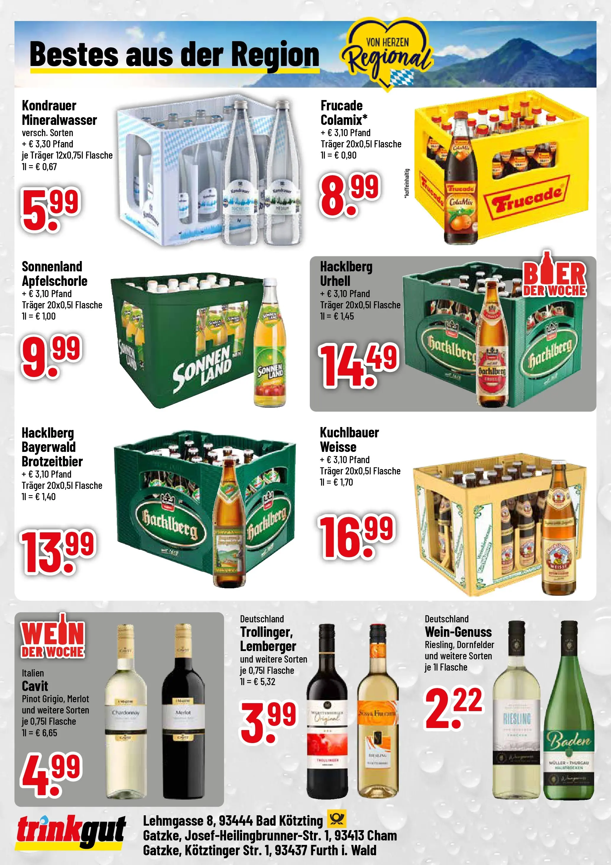 Trinkgut - trinkgut: Wochenangebote (ab 06.10.2025) » Angebote online | Seite: 4 | Produkte: Merlot, Bad, Mineralwasser, Wein
