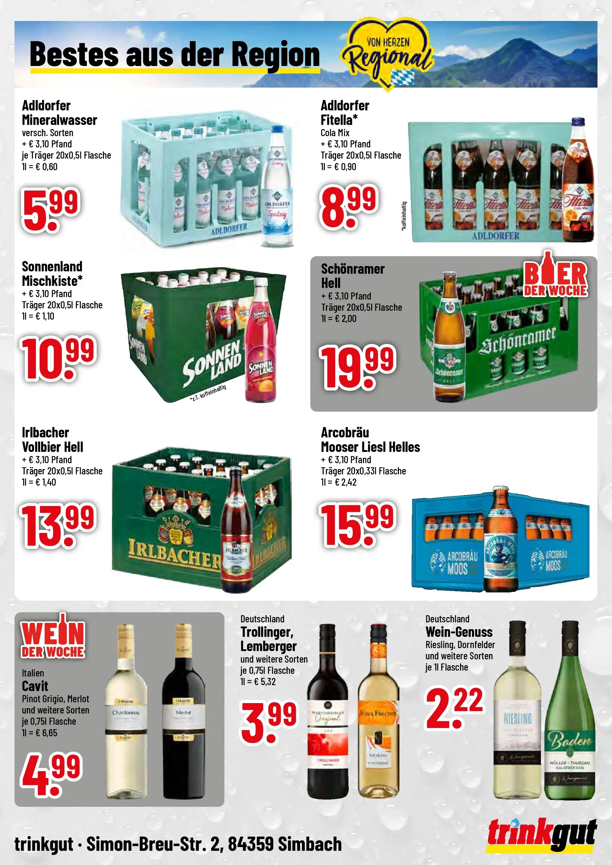 Trinkgut - trinkgut: Wochenangebote (ab 06.10.2025) » Angebote online | Seite: 4 | Produkte: Cola, Merlot, Mineralwasser, Wein