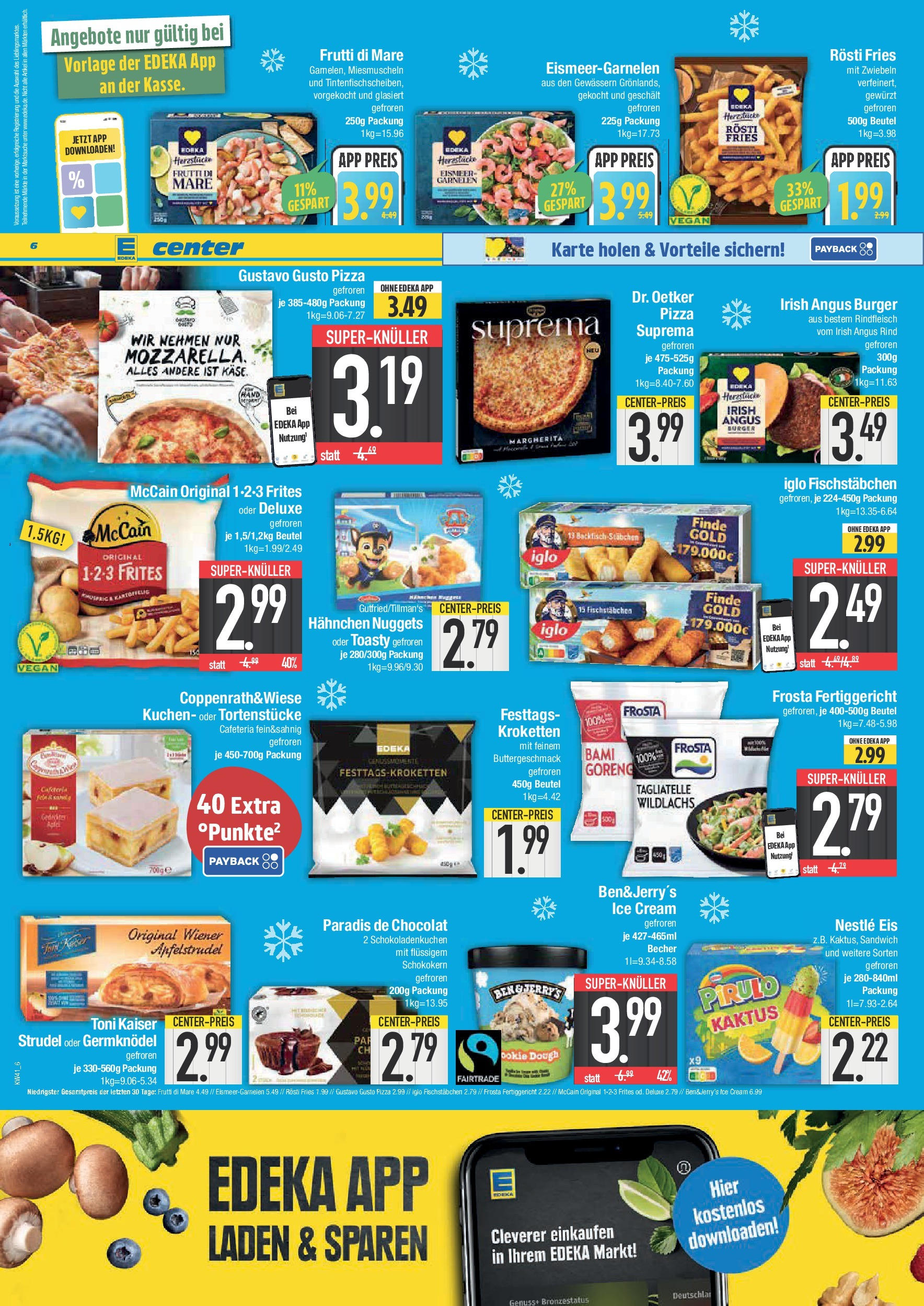 Edeka prospekt Weißenburg	 (ab 06.10.2025) » Angebote Online | Seite: 6 | Produkte: Burger, Frosta, Zwiebeln, Rindfleisch