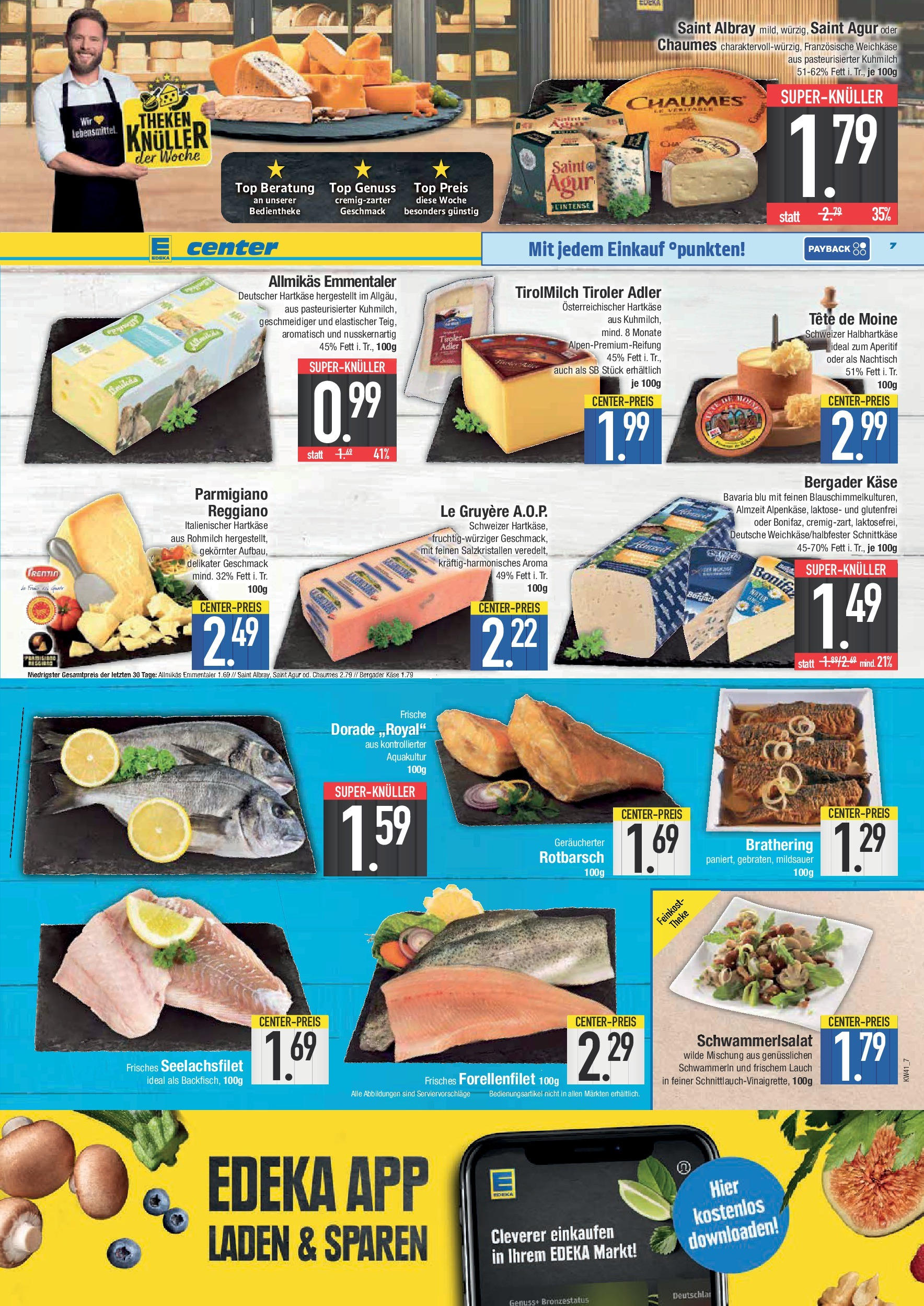 Edeka prospekt Weißenburg	 (ab 06.10.2025) » Angebote Online | Seite: 7 | Produkte: Top, Dorade, Käse, Theke