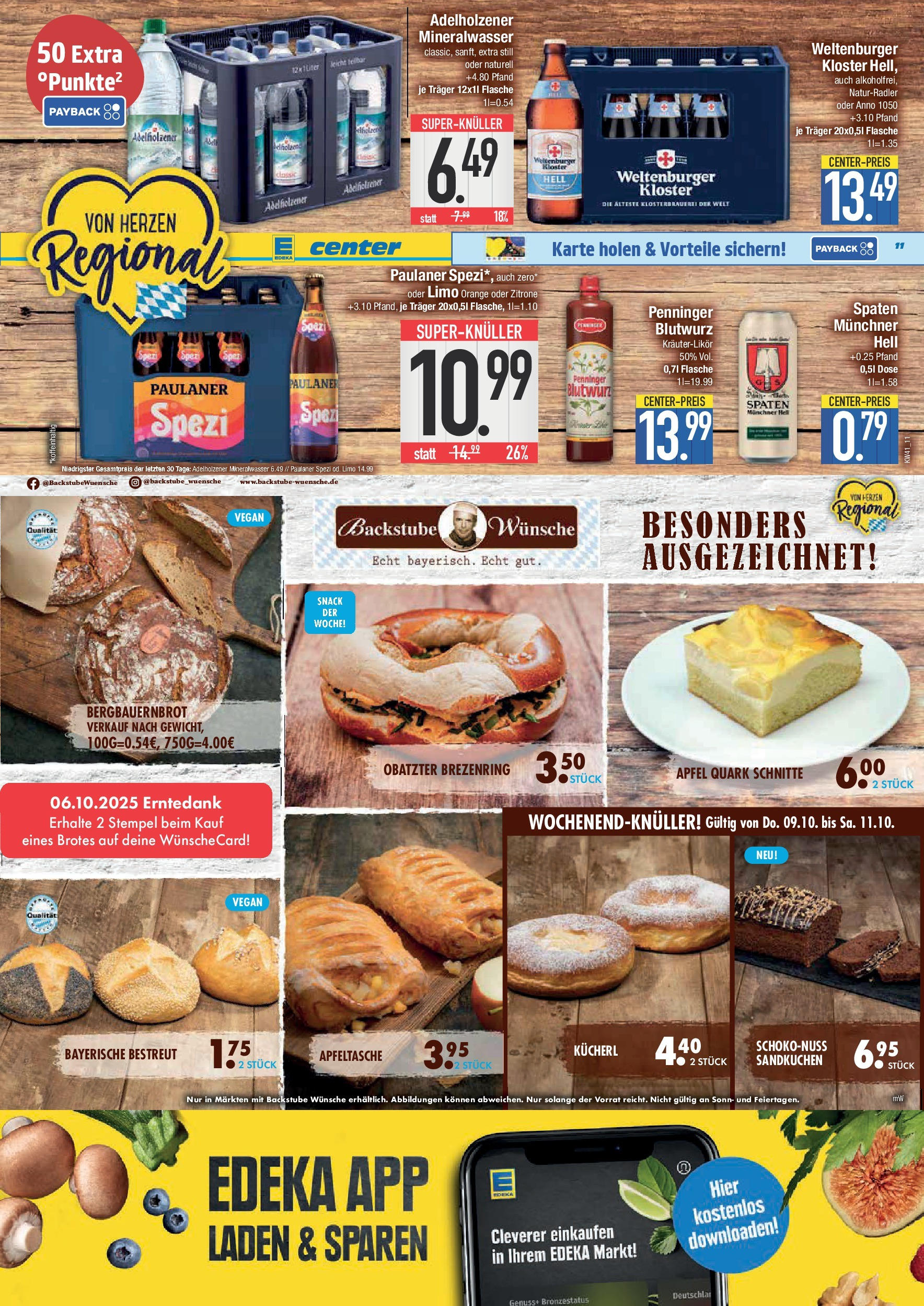 Edeka prospekt Weißenburg	 (ab 06.10.2025) » Angebote Online | Seite: 11 | Produkte: Quark, Paulaner spezi, Äpfel, Apple