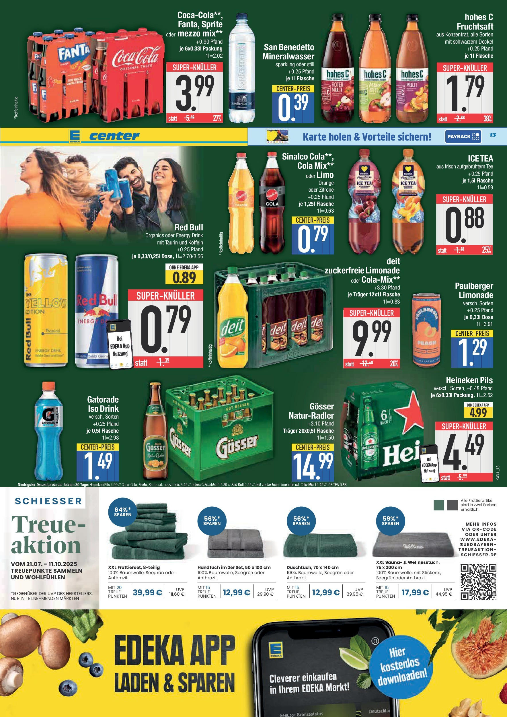 Edeka prospekt Weißenburg	 (ab 06.10.2025) » Angebote Online | Seite: 13 | Produkte: Mezzo mix, Cola, Energy, Hohes c