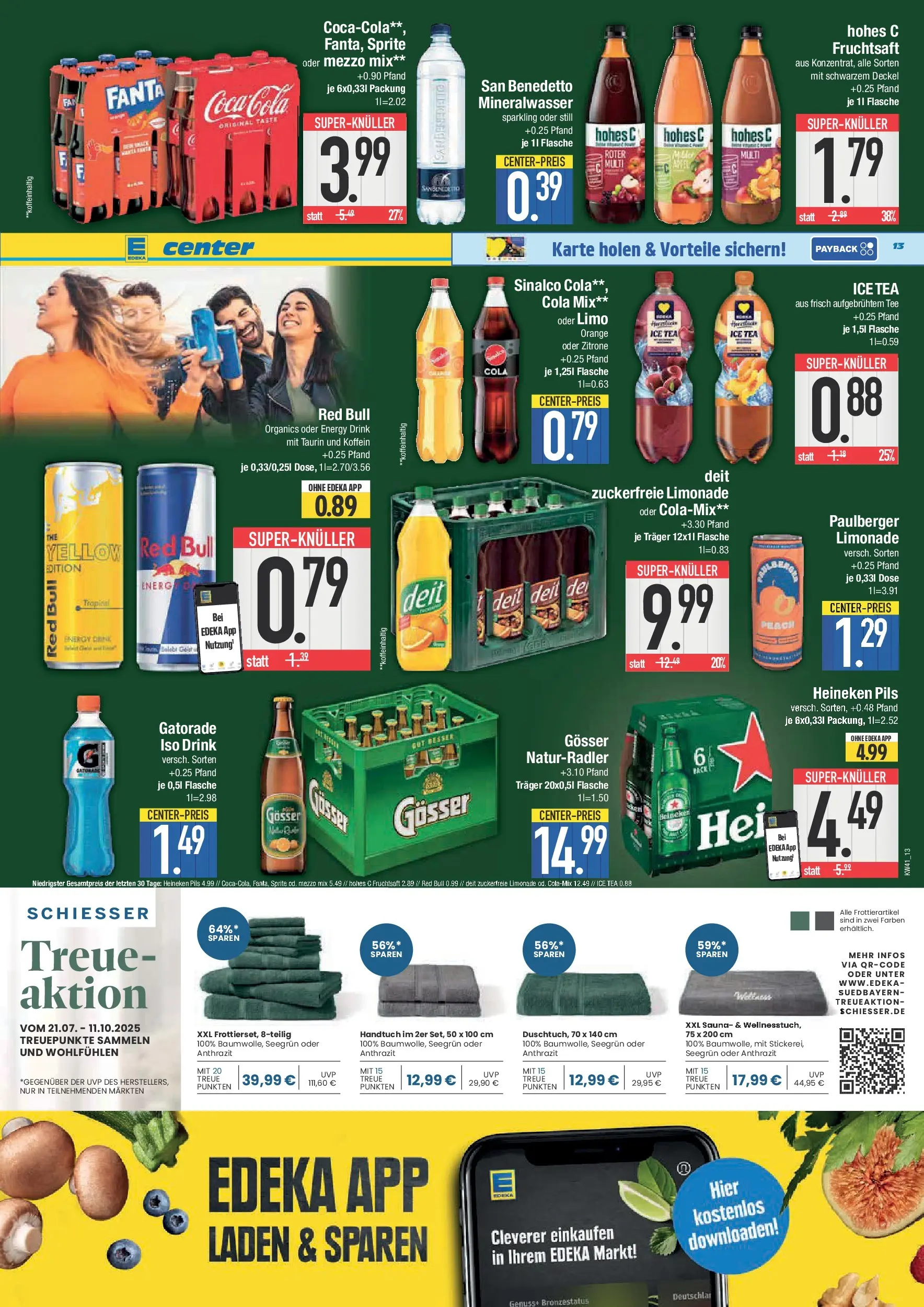 Edeka prospekt Deggendorf	 (ab 06.10.2025) » Angebote Online | Seite: 13 | Produkte: Sinalco, Fanta, Pils, Heineken