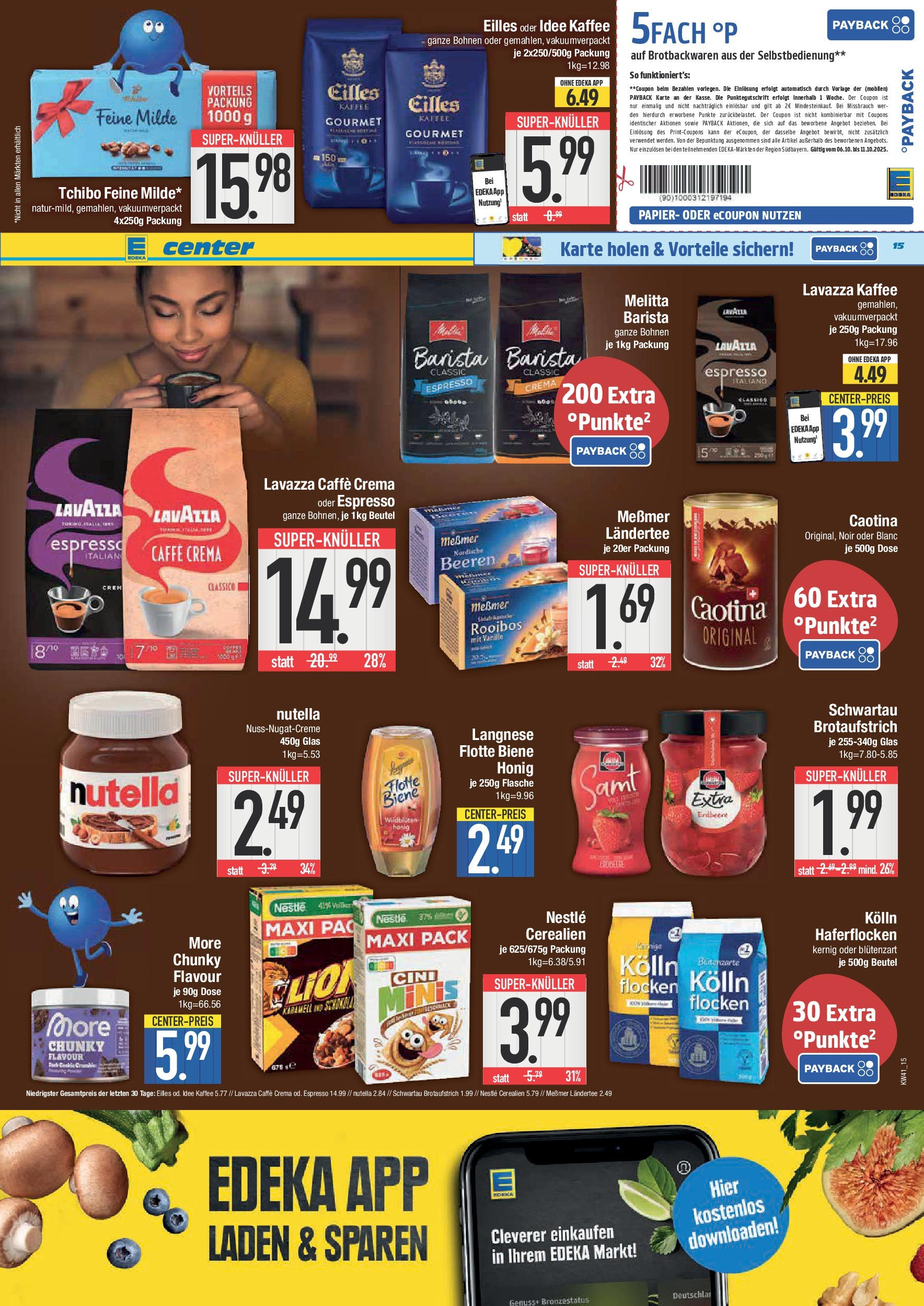 Edeka prospekt Weißenburg	 (ab 06.10.2025) » Angebote Online | Seite: 15 | Produkte: Langnese, Idee kaffee, Kolln, Nutella