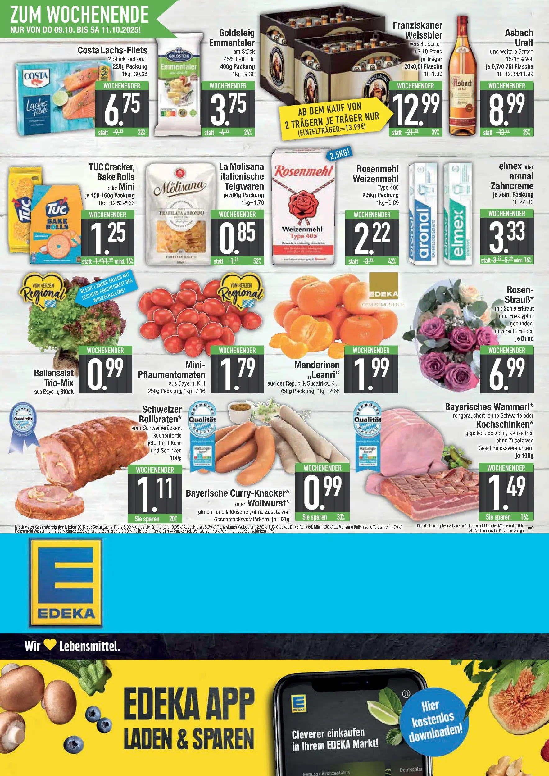 Edeka prospekt Deggendorf	 (ab 06.10.2025) » Angebote Online | Seite: 20 | Produkte: Mandarinen, Weizenmehl, Pasta, Schinken
