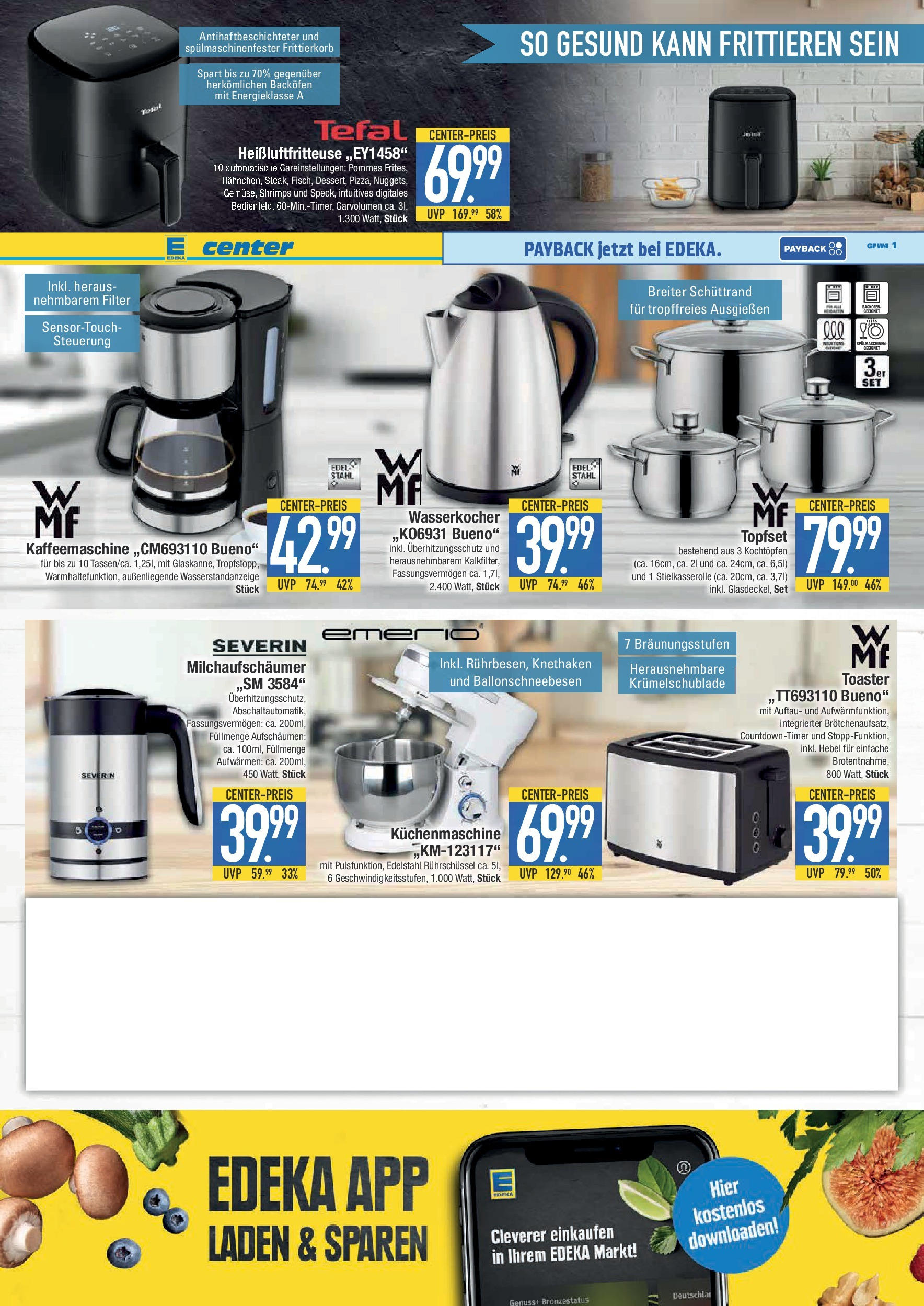 Edeka prospekt Weißenburg	 (ab 06.10.2025) » Angebote Online | Seite: 19 | Produkte: Kaffeemaschine, Wasserkocher, Toaster, Backofen