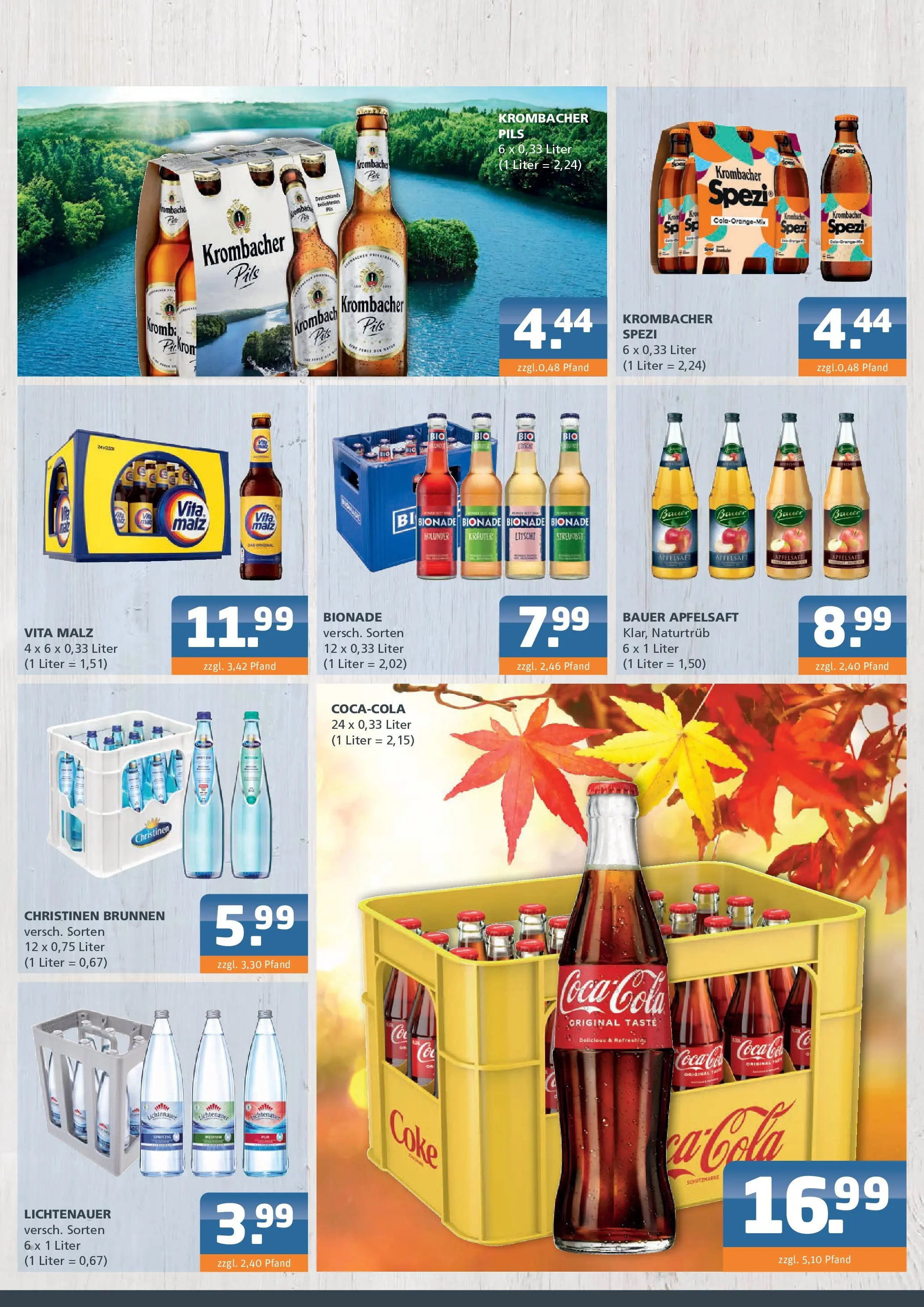 Entdecke - Getränke Lehmann: Getränkeangebote (ab 05.10.2025) zum Blättern | Seite: 3 | Produkte: Pils, Bionade, Apfelsaft, Krombacher