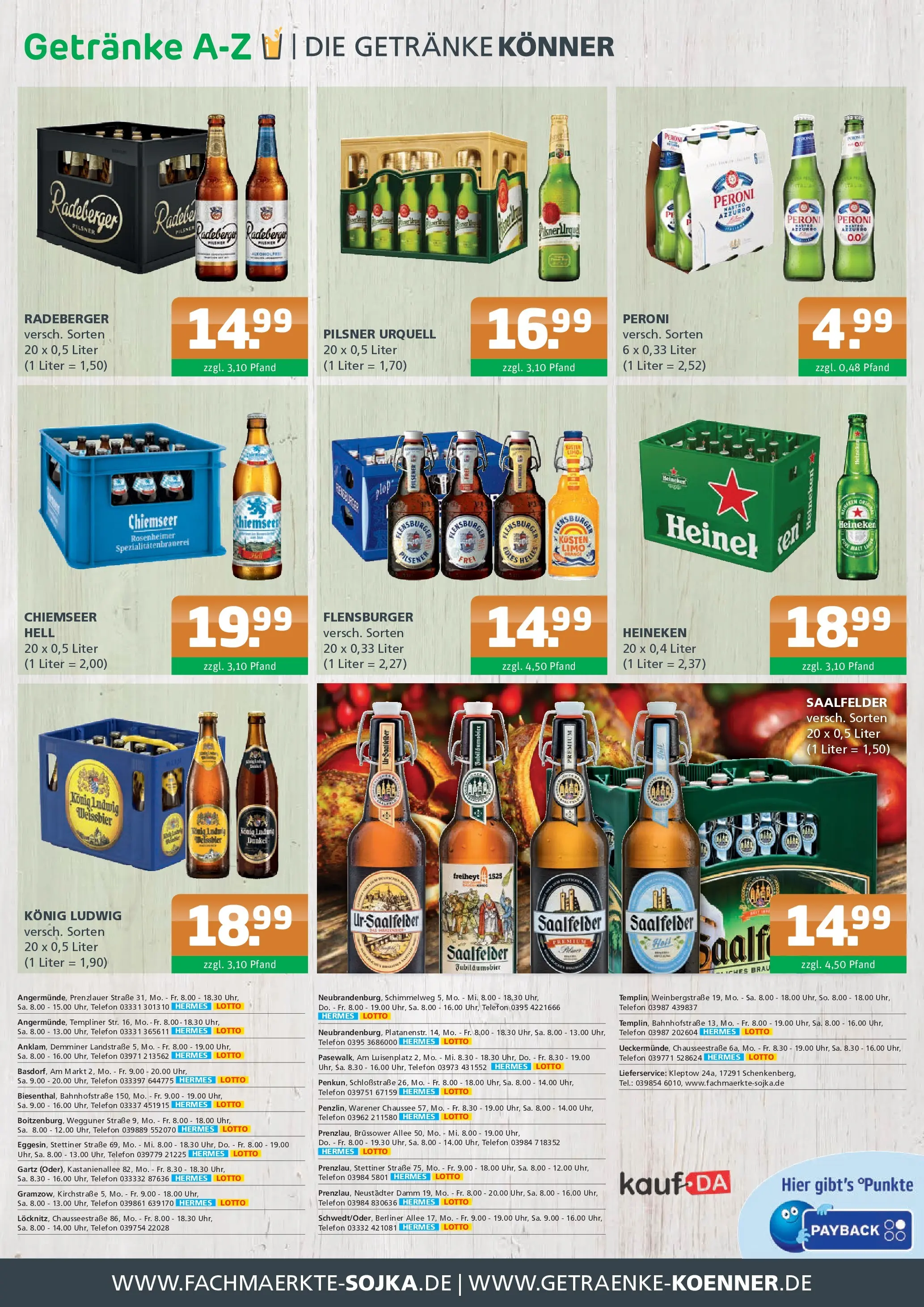 Entdecke - Getränke A-Z: Getränkeangebote (ab 05.10.2025) zum Blättern | Seite: 4 | Produkte: Berliner, Flensburger, Heineken, Telefon