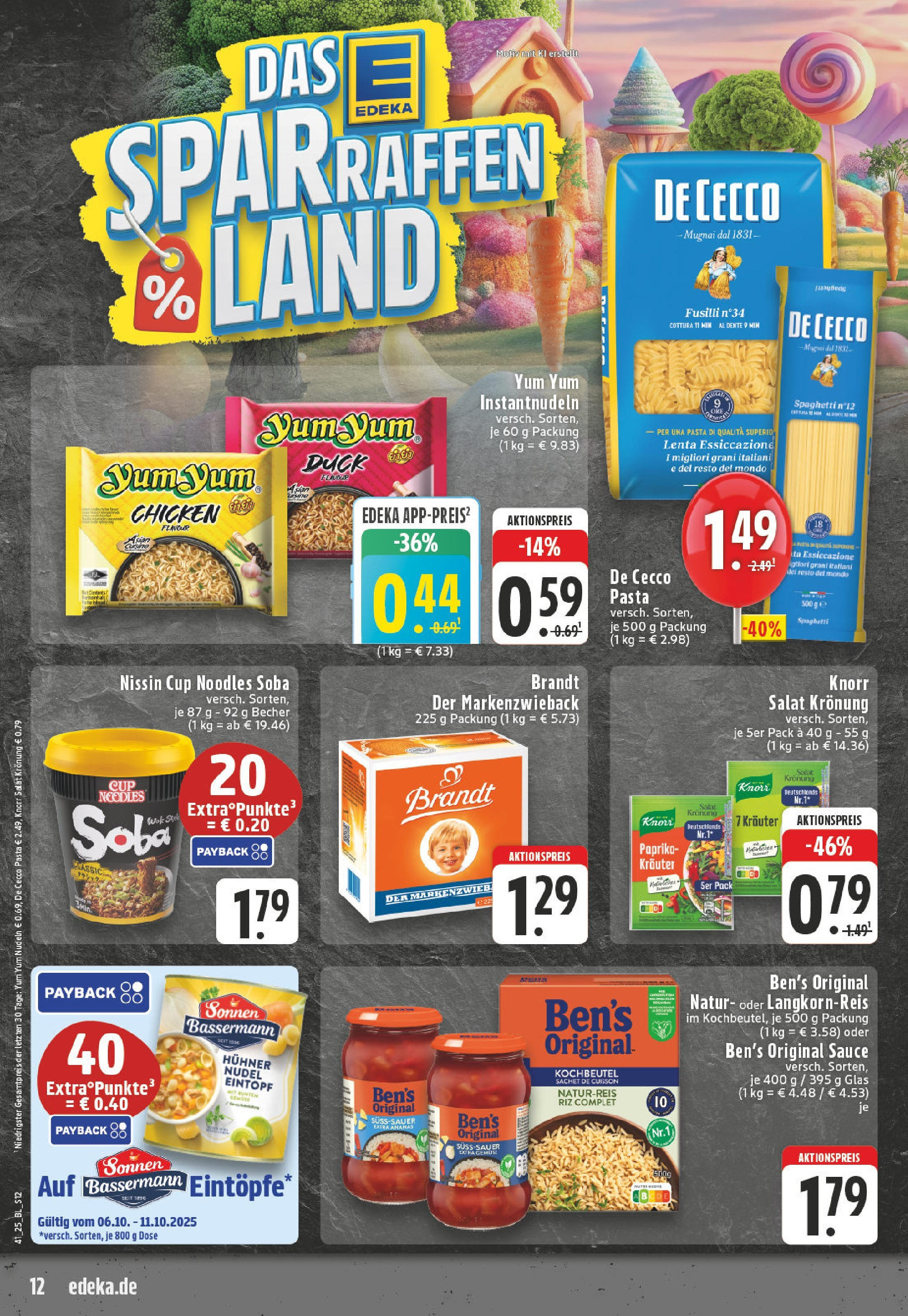 Edeka prospekt Bottrop	 (ab 06.10.2025) » Angebote Online | Seite: 12 | Produkte: Ananas, Paprika, Nudeln, Wok