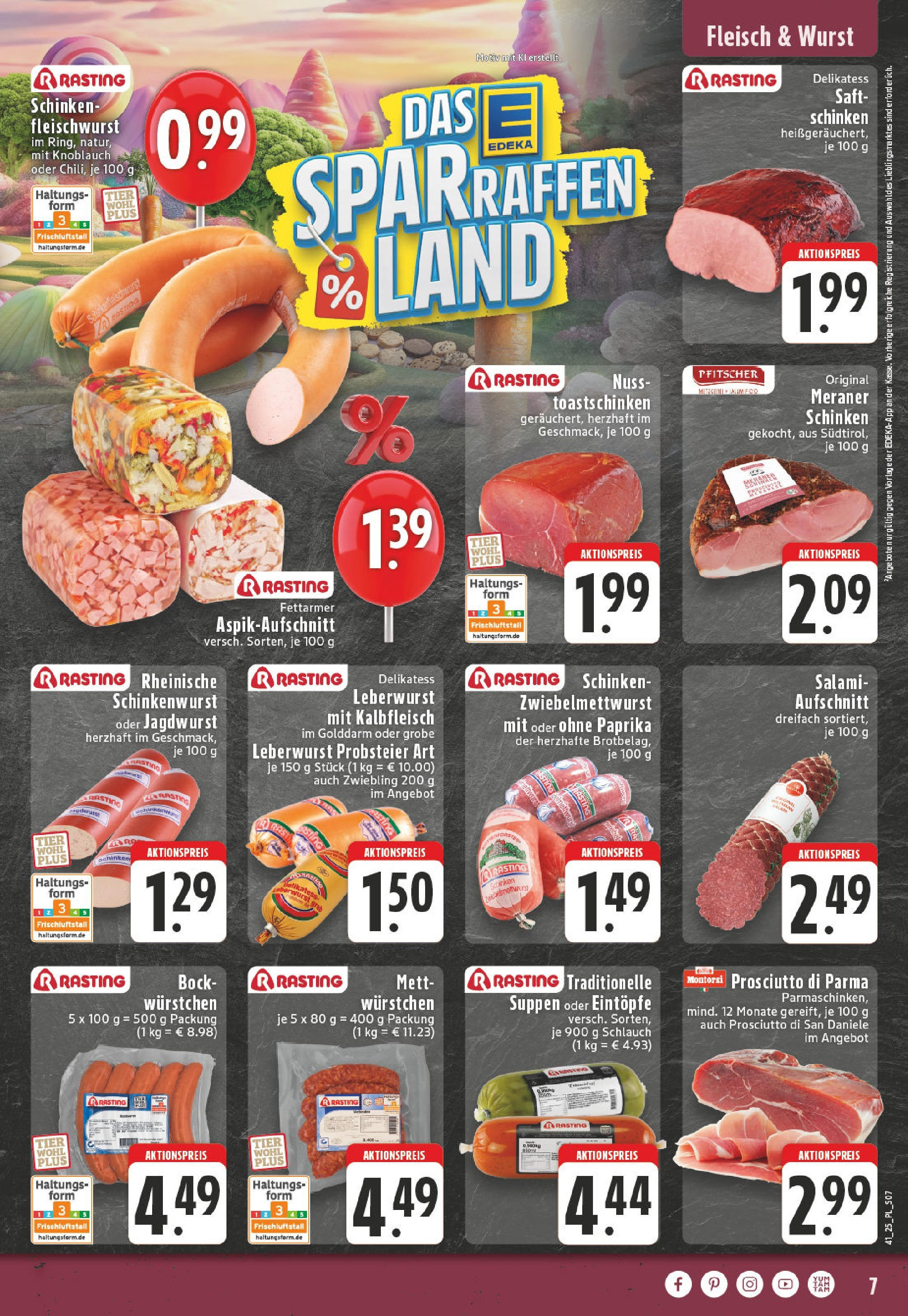 Edeka prospekt Bocholt - Holtwick	 (ab 06.10.2025) » Angebote Online | Seite: 7 | Produkte: Paprika, Wurst, Knoblauch, Salami
