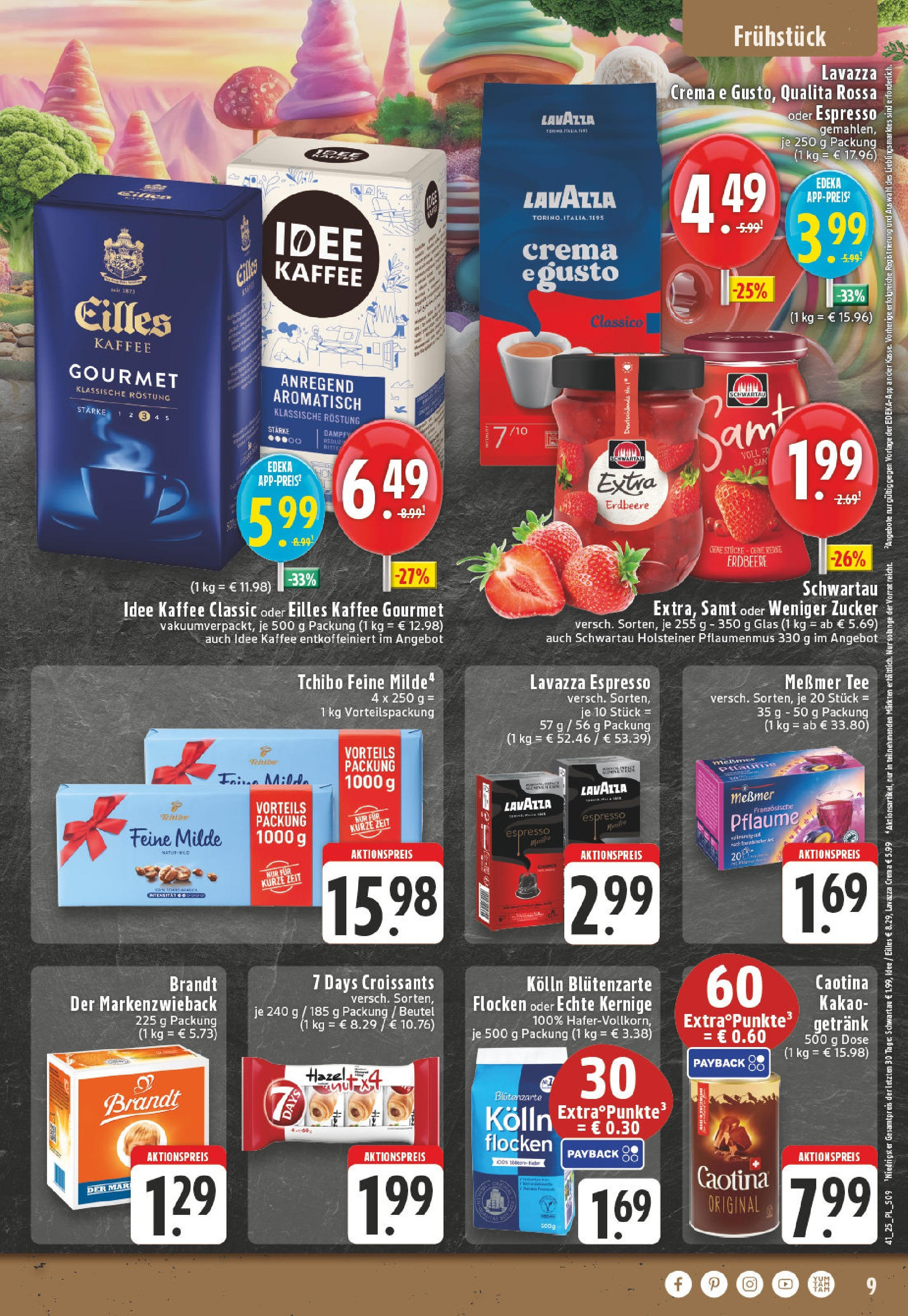 Edeka prospekt Bocholt - Holtwick	 (ab 06.10.2025) » Angebote Online | Seite: 9 | Produkte: Idee kaffee, Kaffee, Zucker, Tee