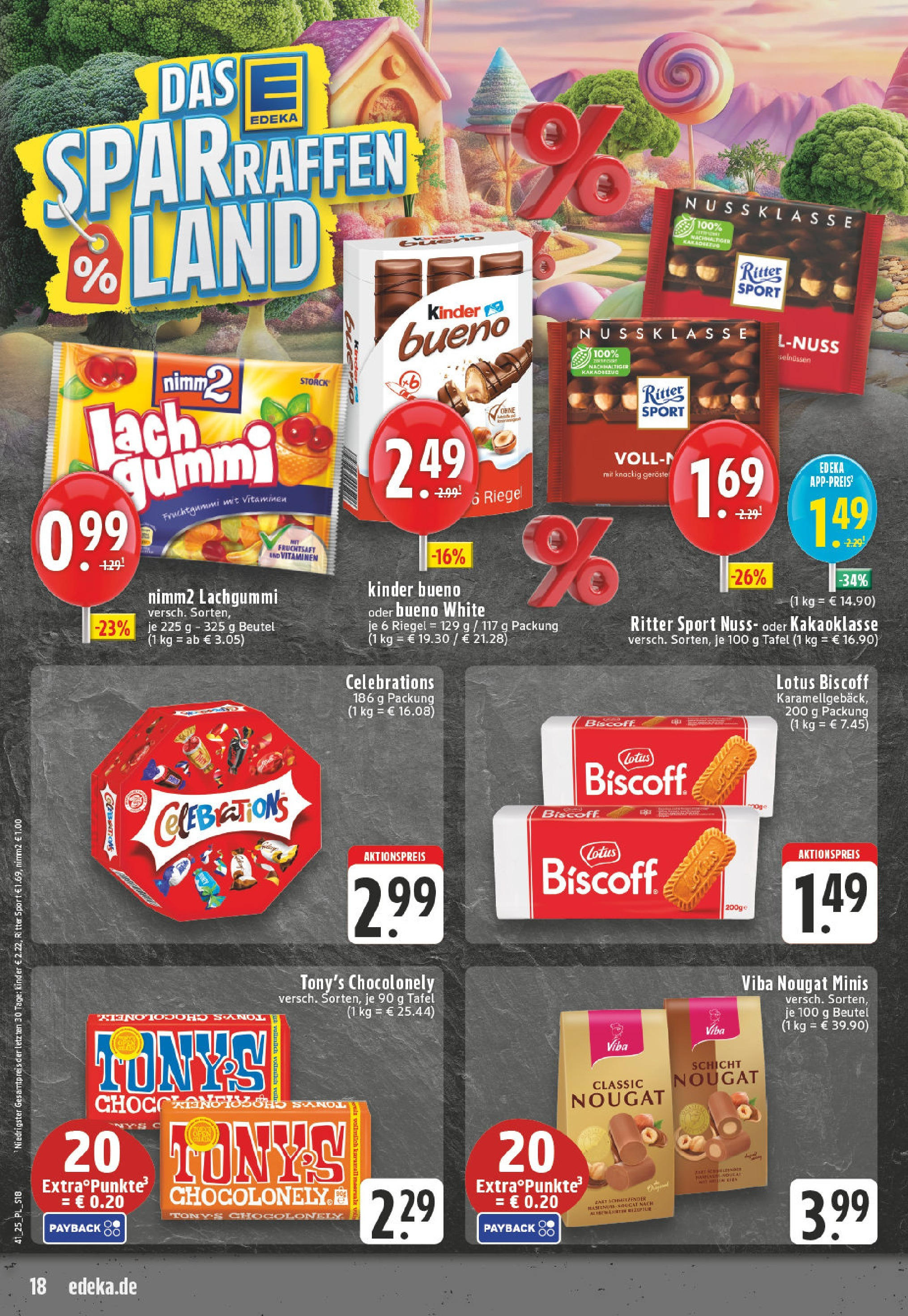 Edeka prospekt Bocholt - Holtwick	 (ab 06.10.2025) » Angebote Online | Seite: 18 | Produkte: Ritter sport, Kinder bueno, Celebrations, Fruchtsaft