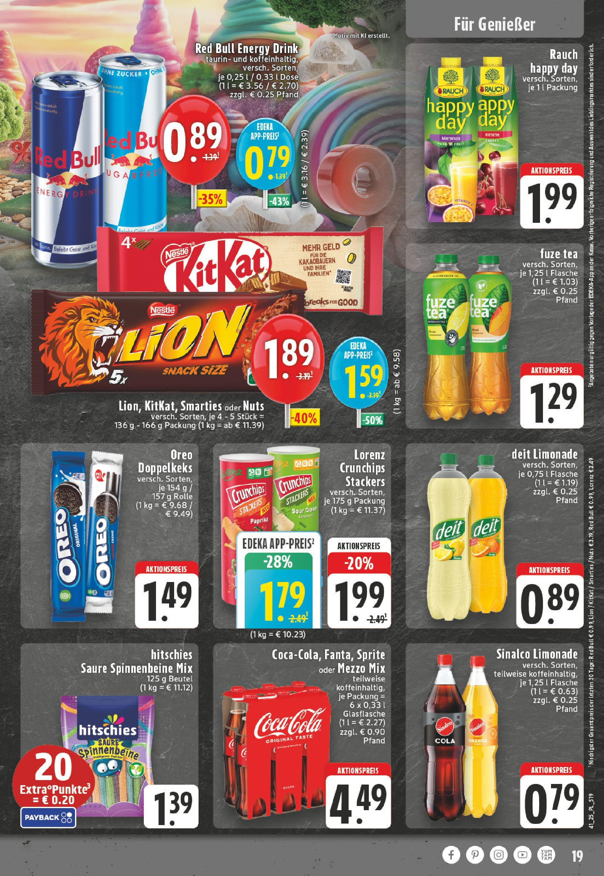 Edeka prospekt Bocholt - Holtwick	 (ab 06.10.2025) » Angebote Online | Seite: 19 | Produkte: Sinalco, Fuze tea, Cola, Oder mezzo mix