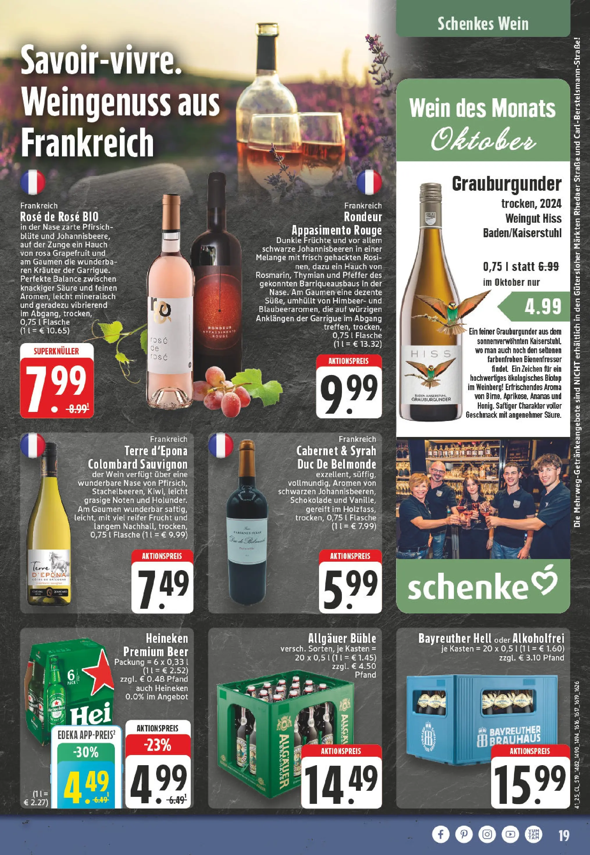 Edeka prospekt Gütersloh	 (ab 06.10.2025) » Angebote Online | Seite: 19 | Produkte: Schokolade, Rouge, Grapefruit, Pfirsich