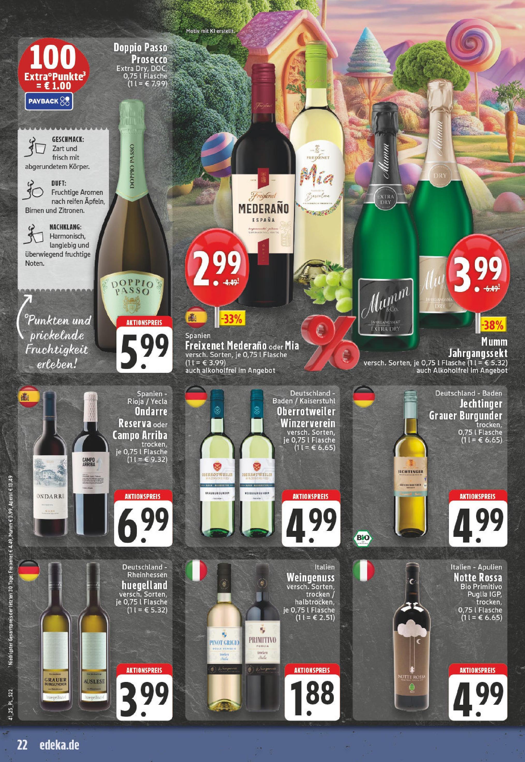 Edeka prospekt Bocholt - Holtwick	 (ab 06.10.2025) » Angebote Online | Seite: 22 | Produkte: Freixenet mederano, Duft, Prosecco, Aperol