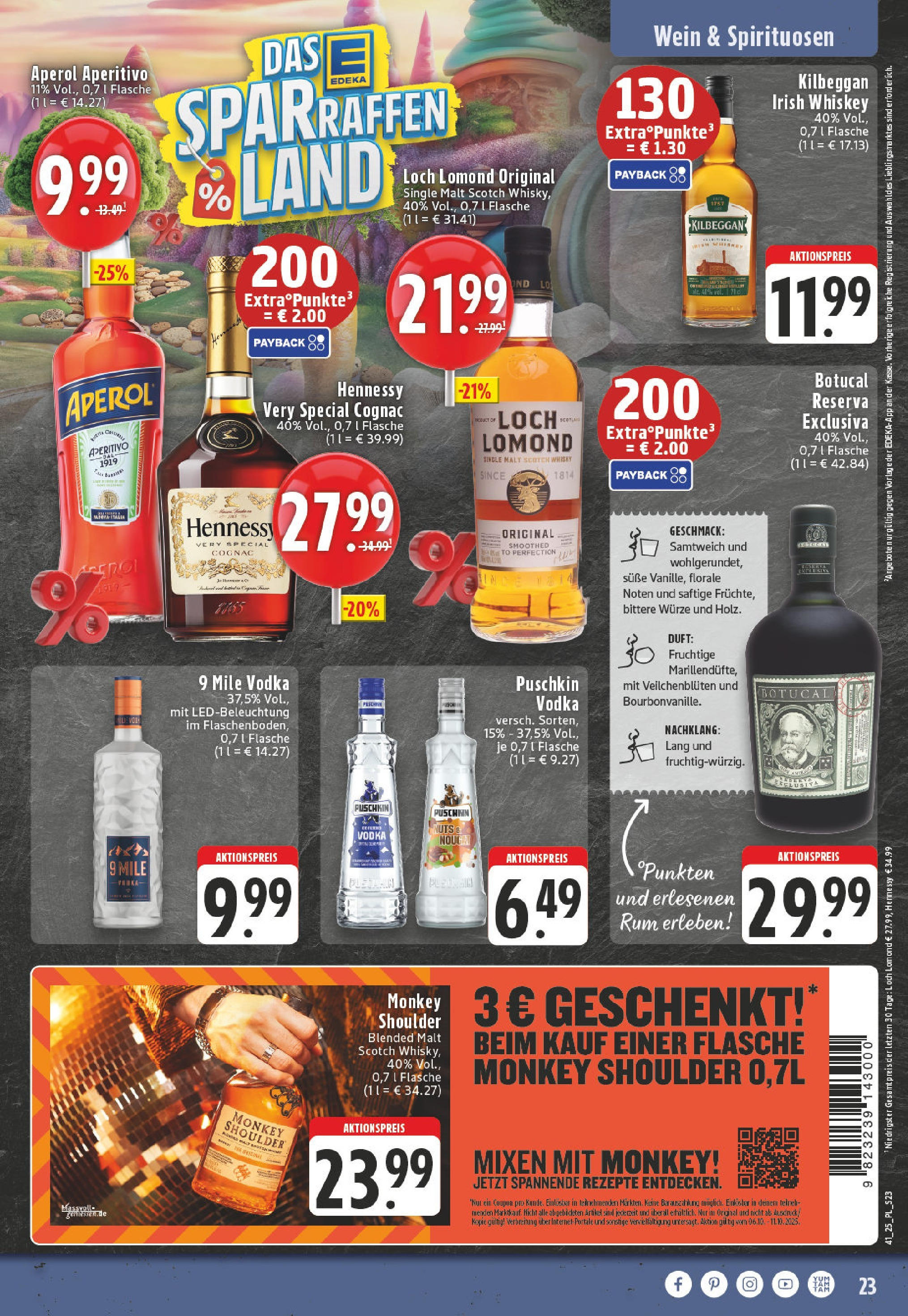 Edeka prospekt Bocholt - Holtwick	 (ab 06.10.2025) » Angebote Online | Seite: 23 | Produkte: Whisky, Rum, Wein, Vodka