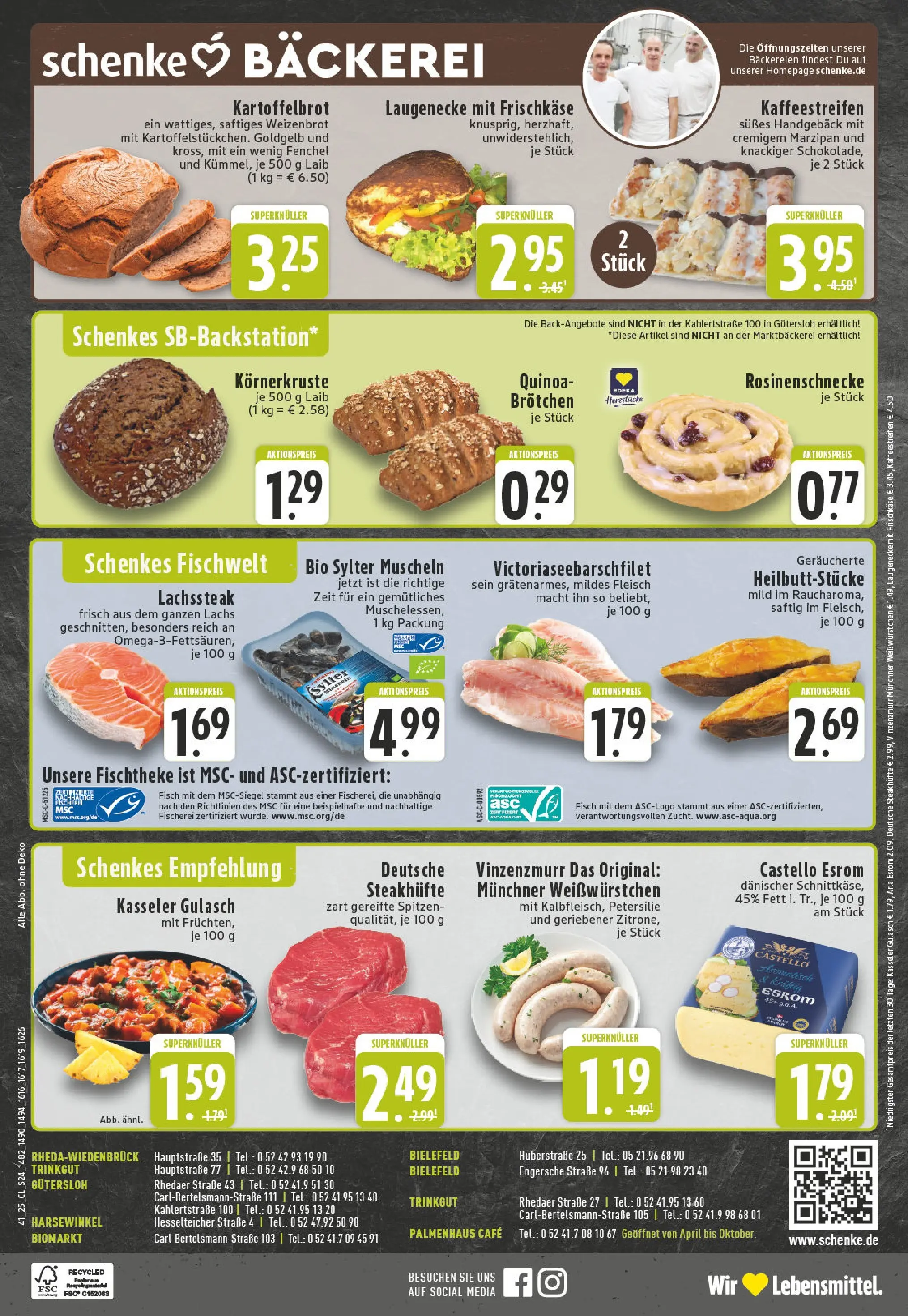 Edeka prospekt Gütersloh	 (ab 06.10.2025) » Angebote Online | Seite: 24 | Produkte: Bäckerei, Gulasch, Petersilie, Fleisch