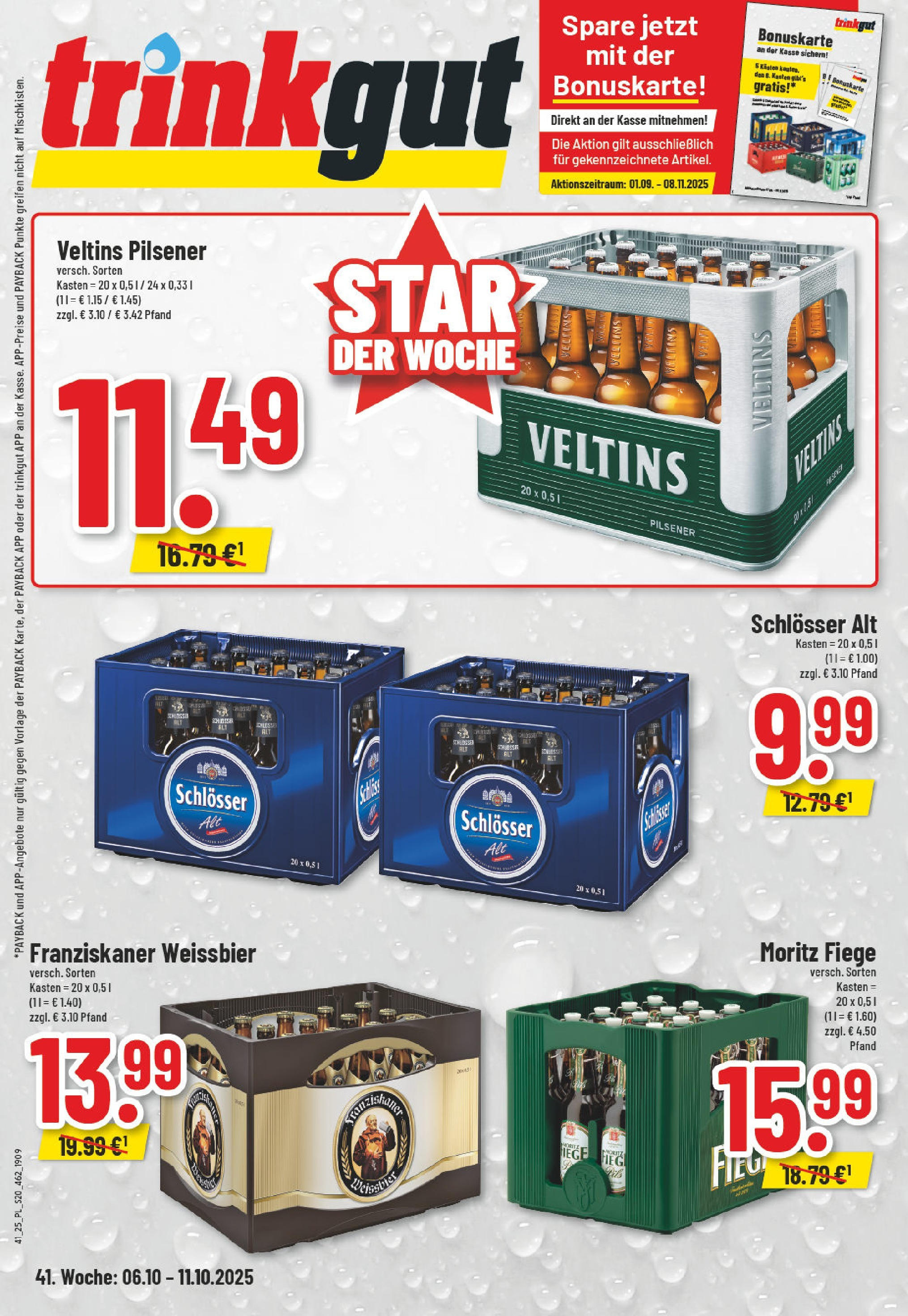 Edeka prospekt Moers-Rheinkamp	 (ab 06.10.2025) » Angebote Online | Seite: 20 | Produkte: Franziskaner, Weißbier, Veltins