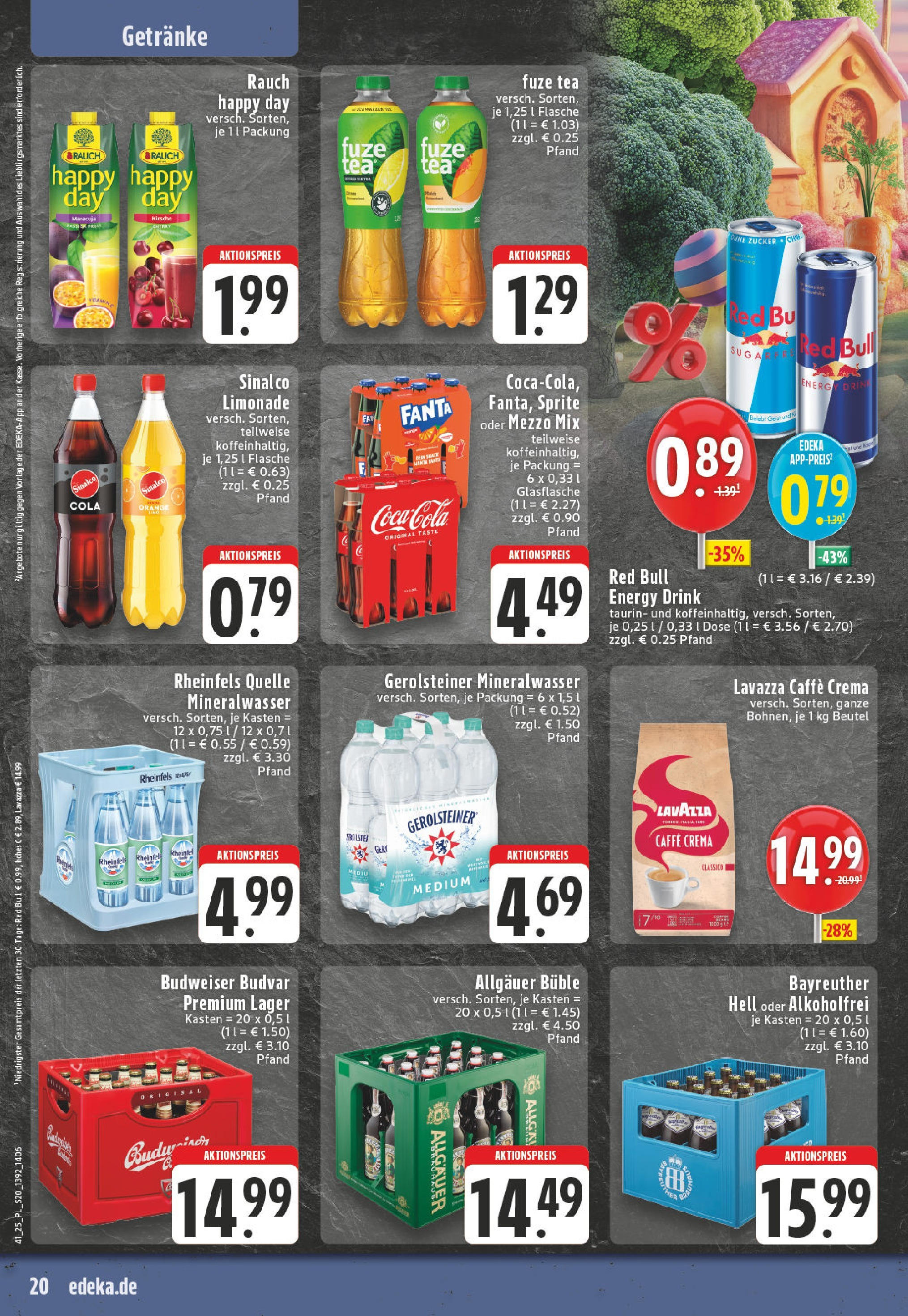 Edeka prospekt Bocholt - Holtwick	 (ab 06.10.2025) » Angebote Online | Seite: 20 | Produkte: Mezzo mix, Cola, Energy, Oder mezzo mix