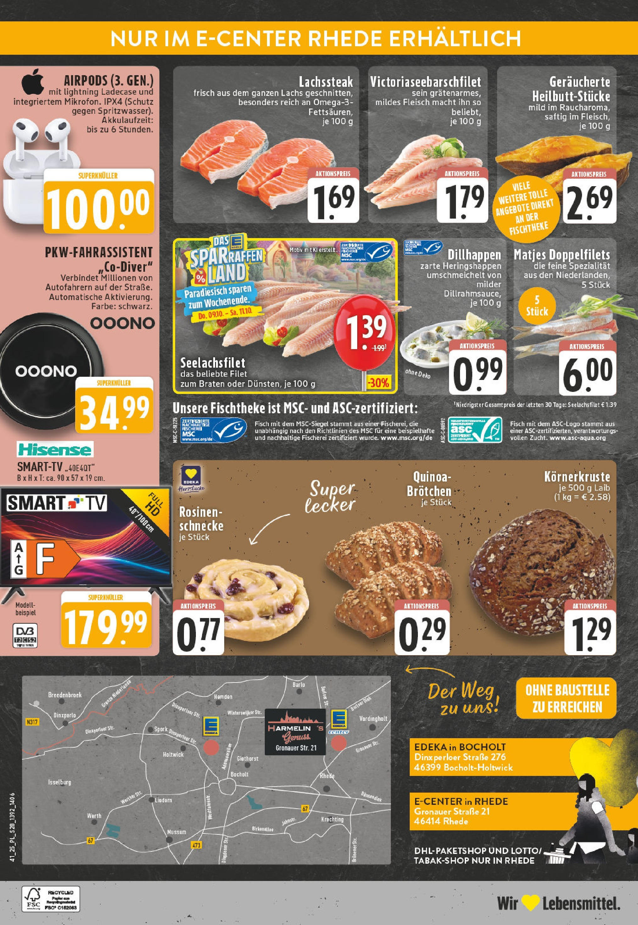Edeka prospekt Bocholt - Holtwick	 (ab 06.10.2025) » Angebote Online | Seite: 28 | Produkte: Airpods, Rosinen, Steak, TV