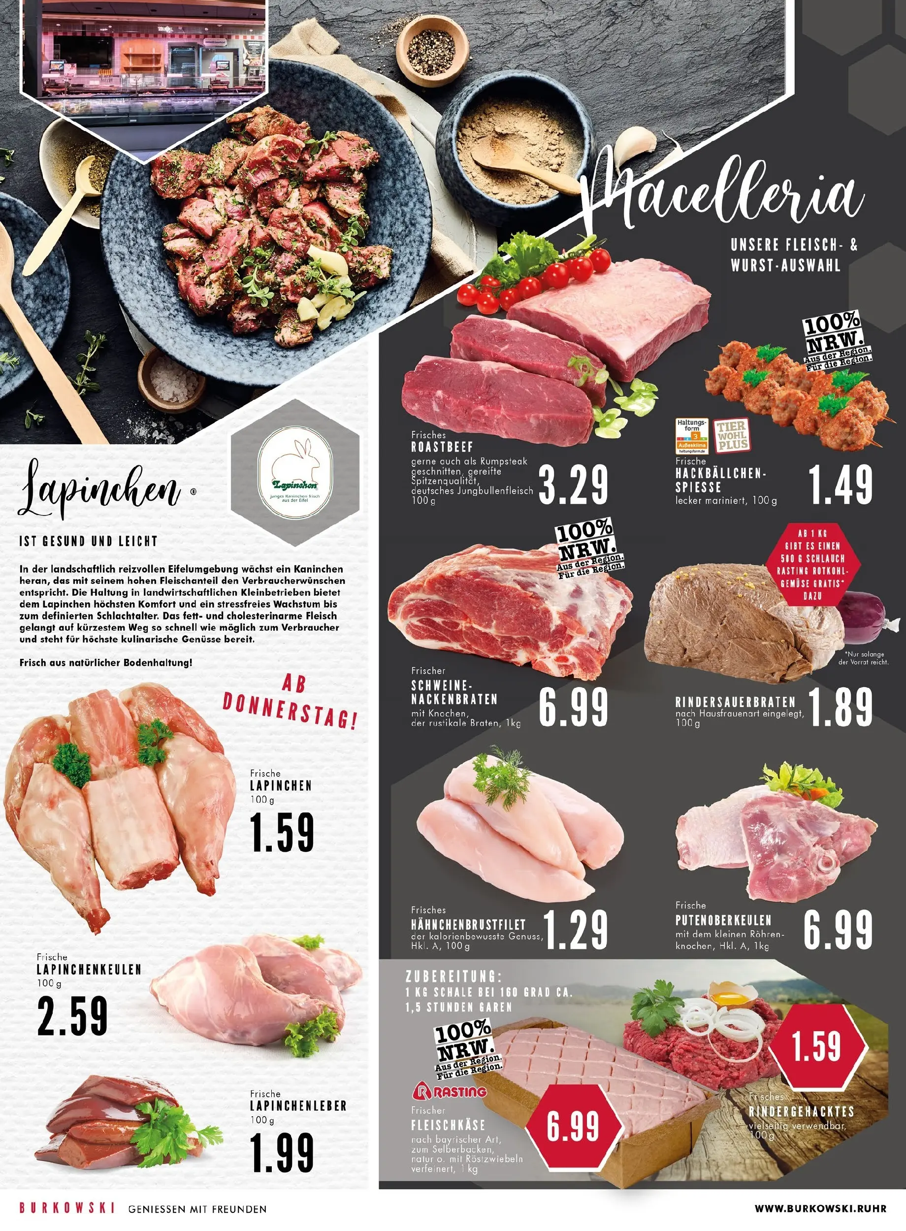 Edeka prospekt Bochum	 (ab 06.10.2025) » Angebote Online | Seite: 4 | Produkte: Kaninchen, Spieße, Roastbeef, Wurst