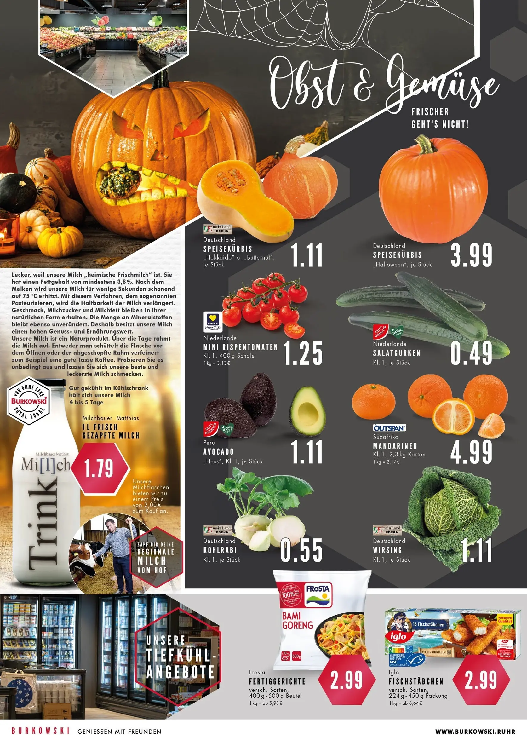 Edeka prospekt Bochum	 (ab 06.10.2025) » Angebote Online | Seite: 6 | Produkte: Iglo, Kühlschrank, Mandarinen, Gemüse