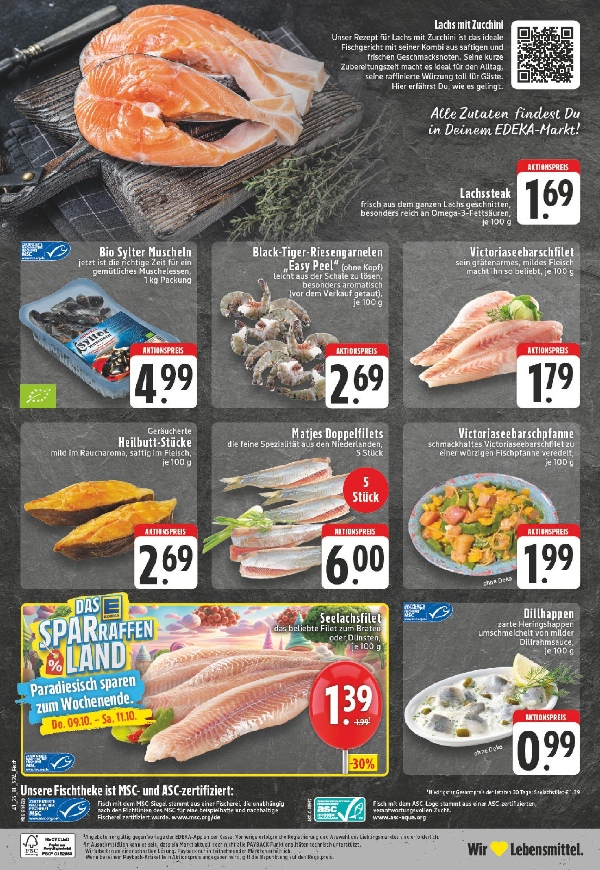 Edeka prospekt Ennepetal	 (ab 06.10.2025) » Angebote Online | Seite: 24 | Produkte: Fisch, Lachs, Zucchini, Fleisch