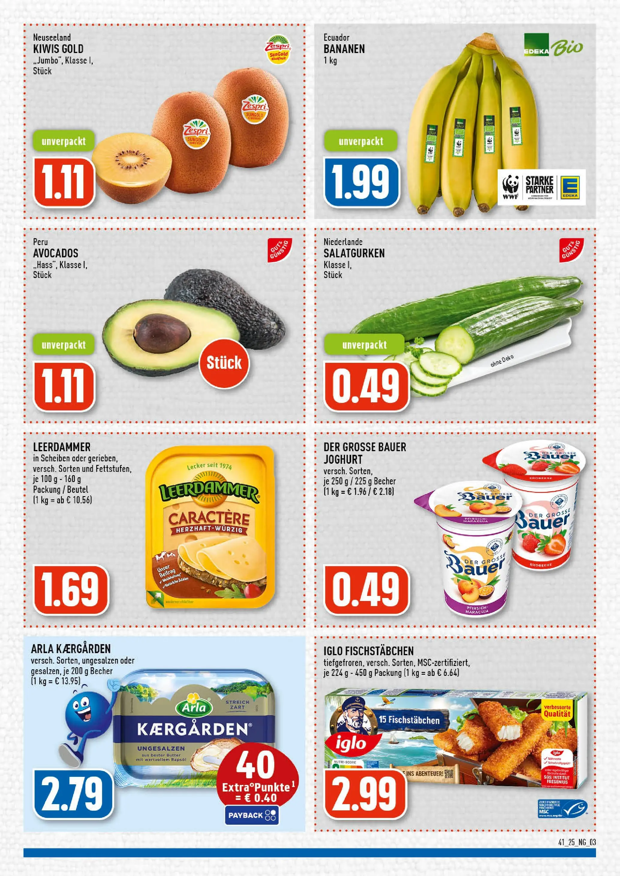 Edeka prospekt Köln-Vingst	 (ab 06.10.2025) » Angebote Online | Seite: 3 | Produkte: Rapsöl, Iglo, Bananen, Fischstabchen