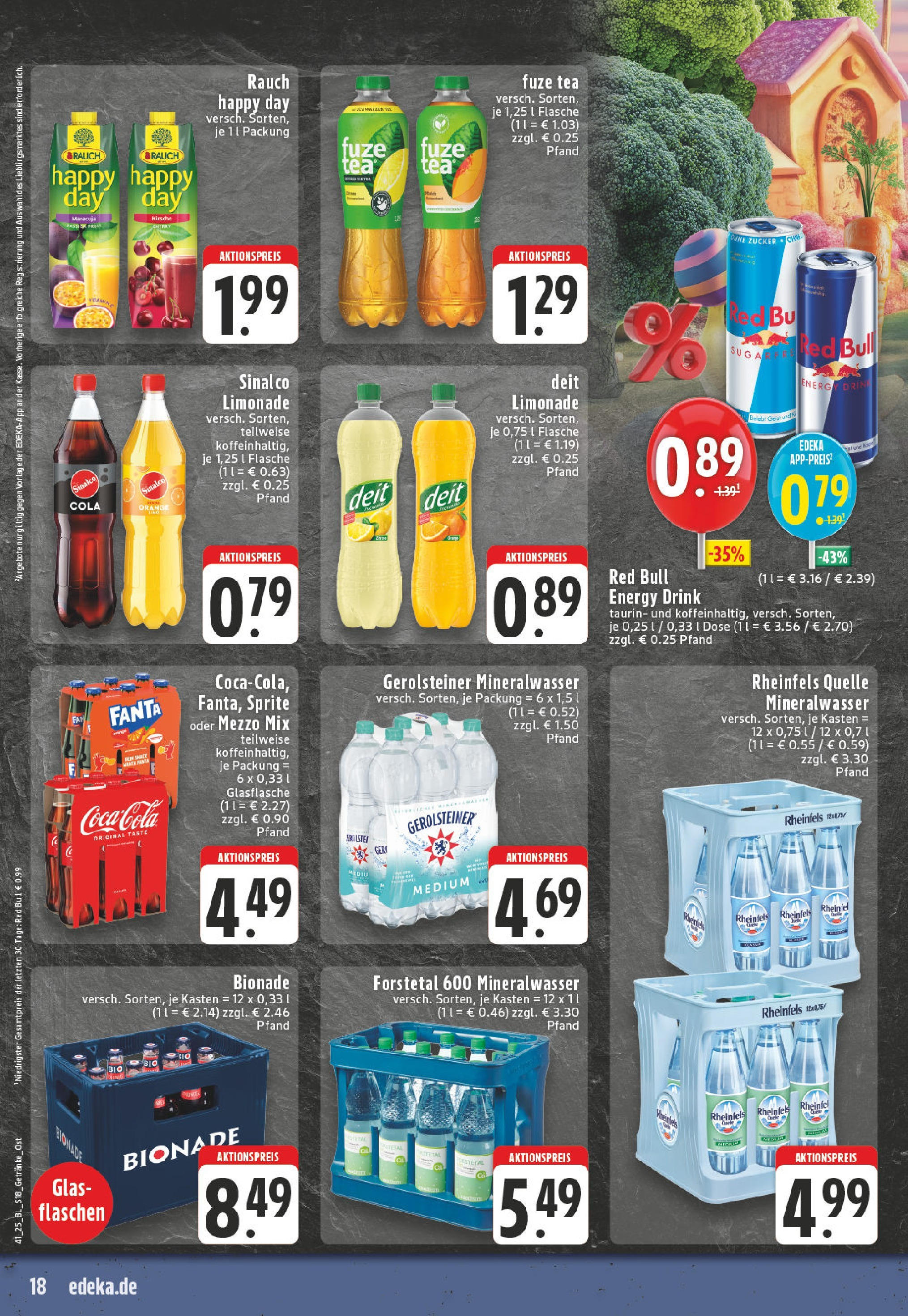Edeka prospekt Lienen	 (ab 06.10.2025) » Angebote Online | Seite: 18 | Produkte: Cola, Limonade, Bionade, Gerolsteiner