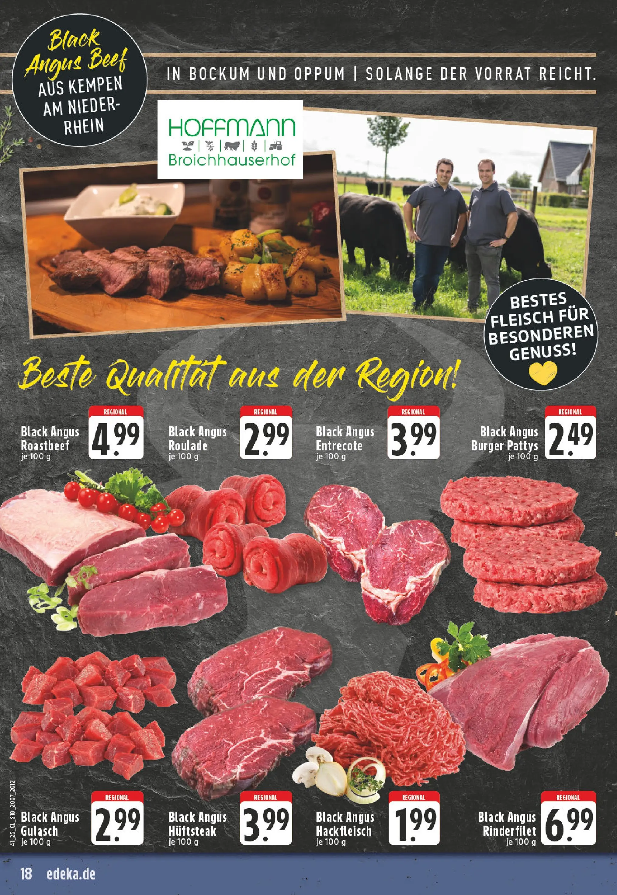Edeka prospekt Krefeld	 (ab 06.10.2025) » Angebote Online | Seite: 18 | Produkte: Rinderfilet, Burger, Gulasch, Hackfleisch