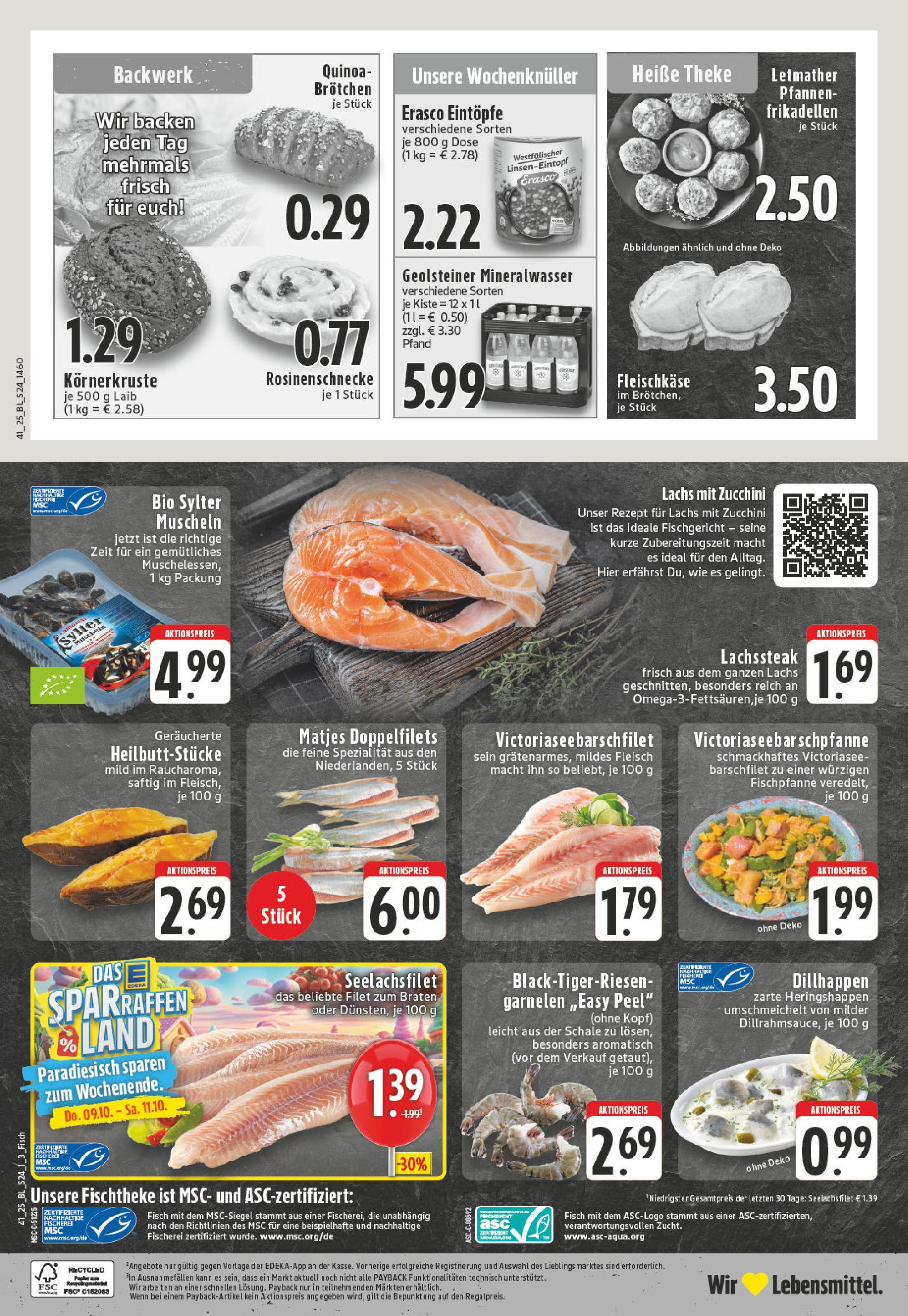 Edeka prospekt Iserlohn-Letmathe	 (ab 06.10.2025) » Angebote Online | Seite: 24 | Produkte: Theke, Garnelen, Fisch, Erasco