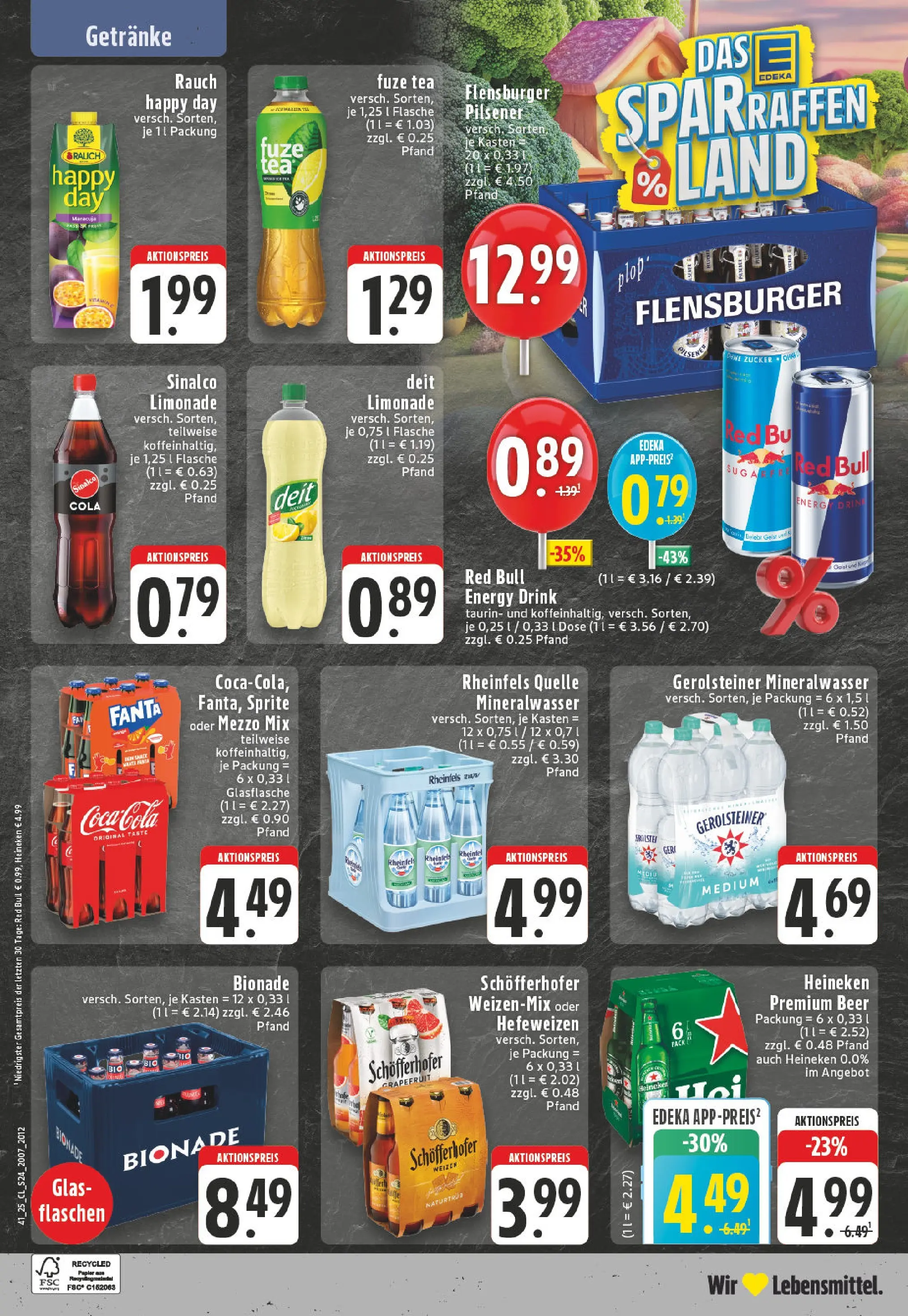 Edeka prospekt Krefeld	 (ab 06.10.2025) » Angebote Online | Seite: 24 | Produkte: Fuze tea, Red bull, Fanta, Cola