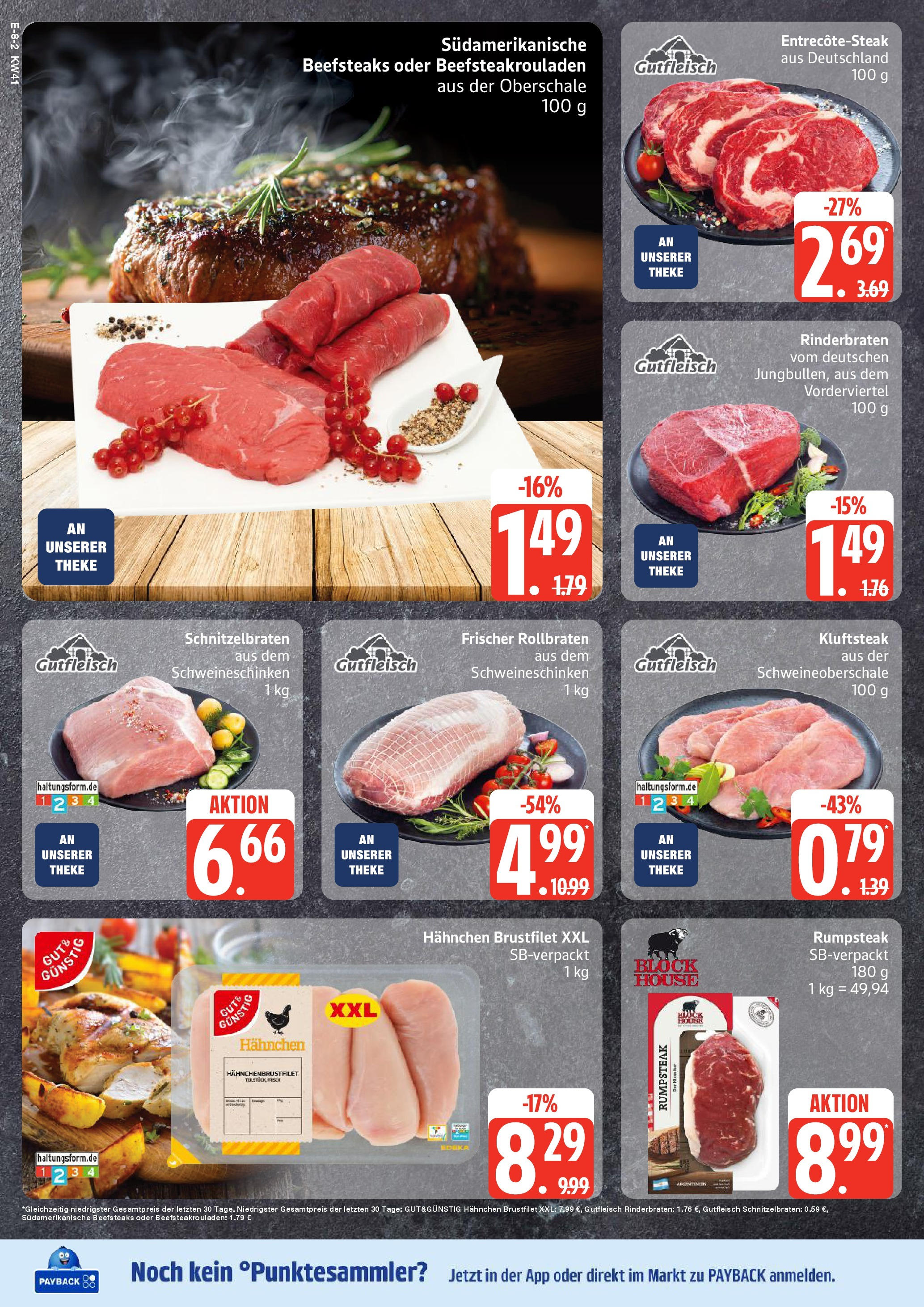 Marktkauf - Marktkauf: Wochenangebote (ab 06.10.2025) » Angebote online | Seite: 8 | Produkte: Rinderbraten, Rumpsteak, Hahnchen, Theke