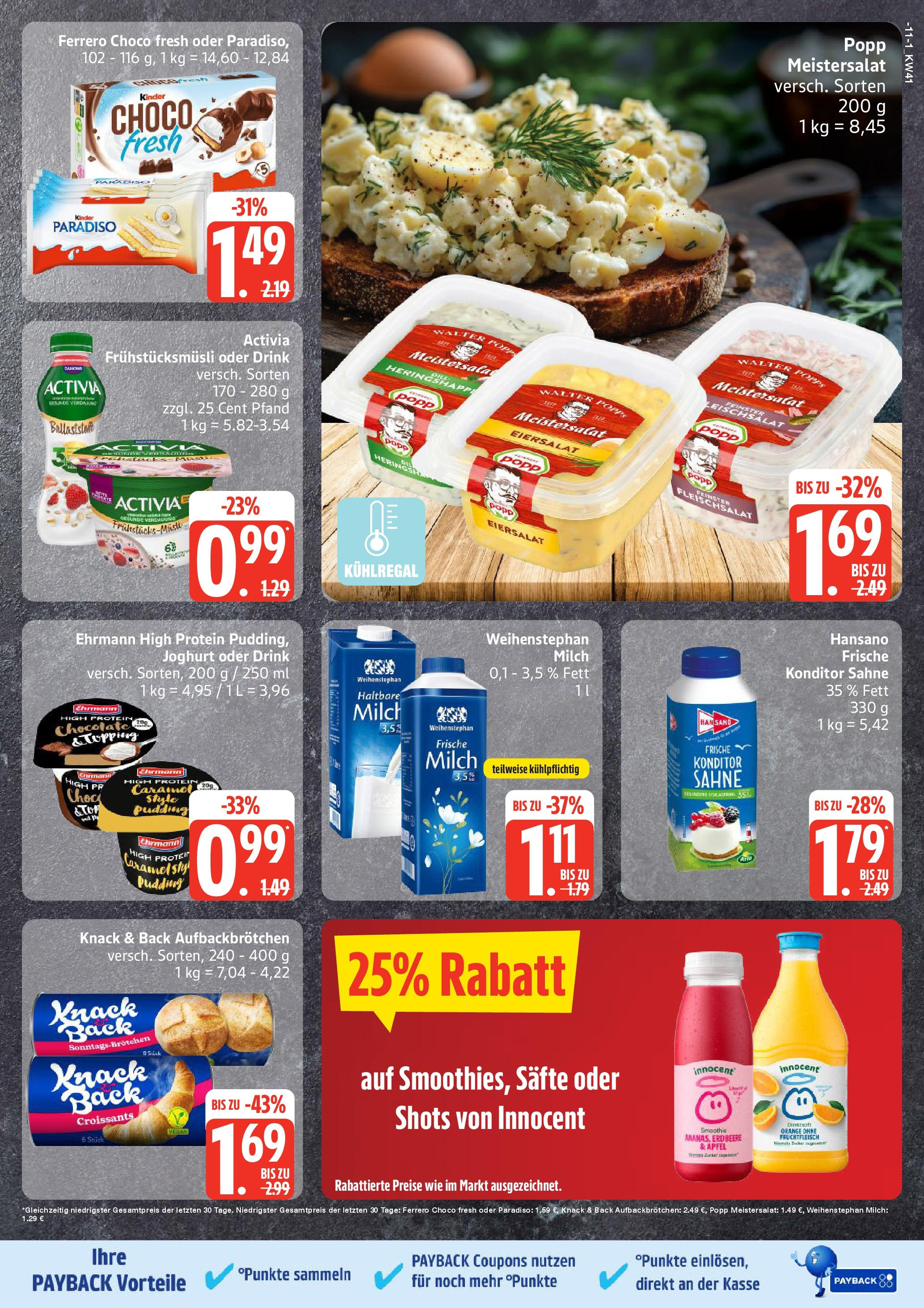 Marktkauf - Marktkauf: Wochenangebote (ab 06.10.2025) » Angebote online | Seite: 11 | Produkte: Activia, Milch, Joghurt, Pudding
