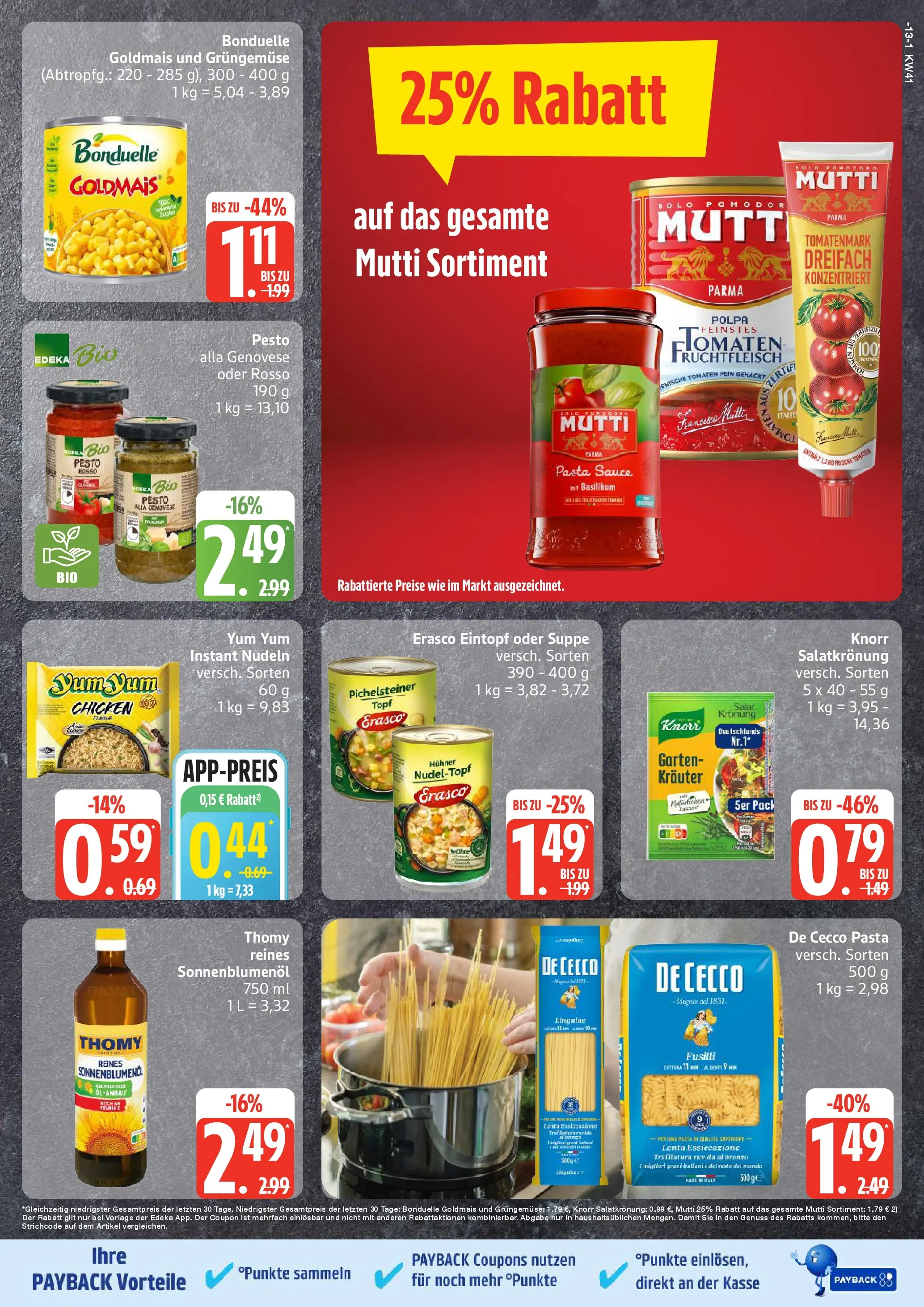 Edeka prospekt Bremervörde	 (ab 06.10.2025) » Angebote Online | Seite: 13 | Produkte: Dressing, Pasta, Nudeln, Erasco
