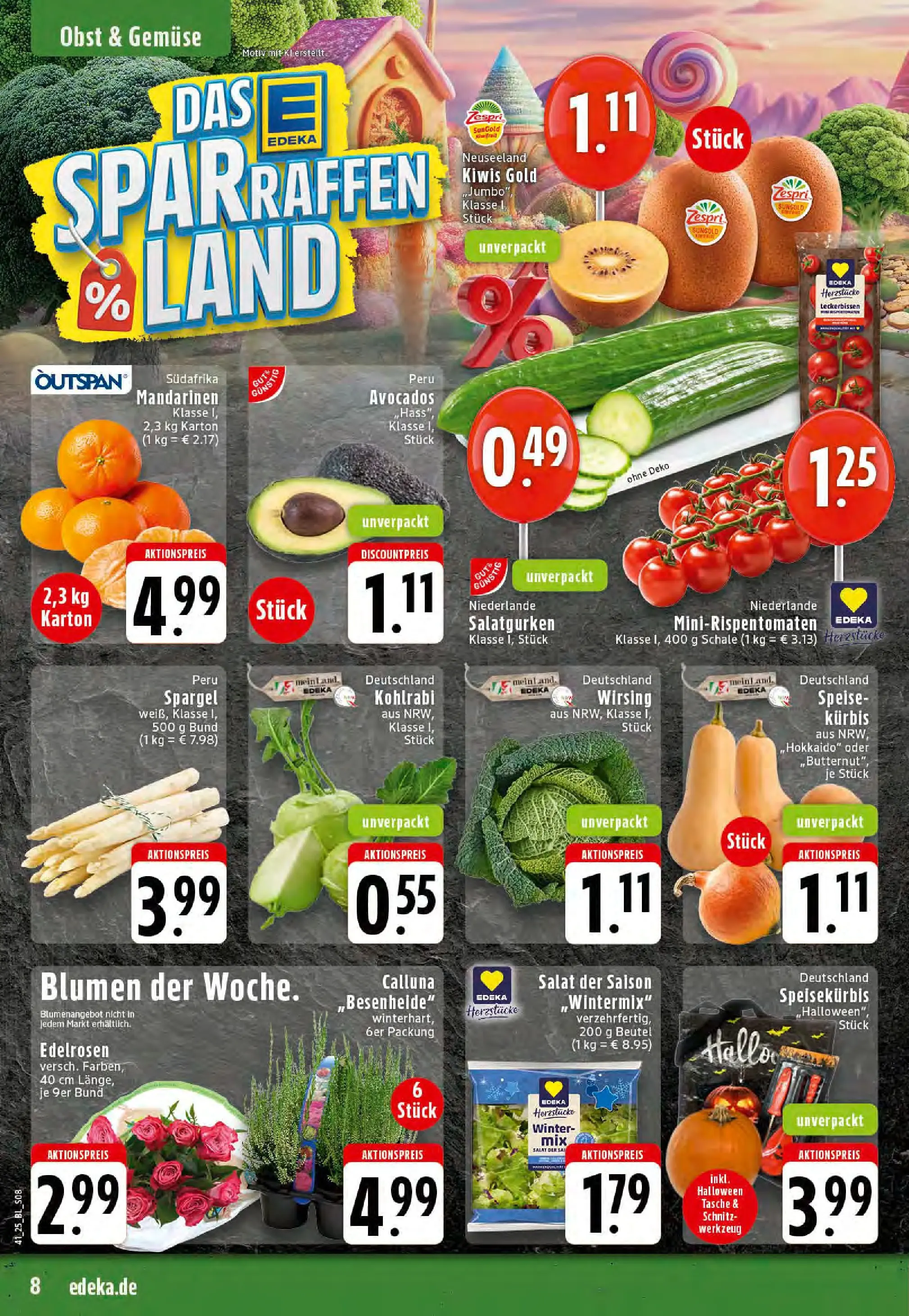 Edeka prospekt Dortmund-Eving	 (ab 06.10.2025) » Angebote Online | Seite: 8 | Produkte: Tasche, Spargel, Kiwi, Salat