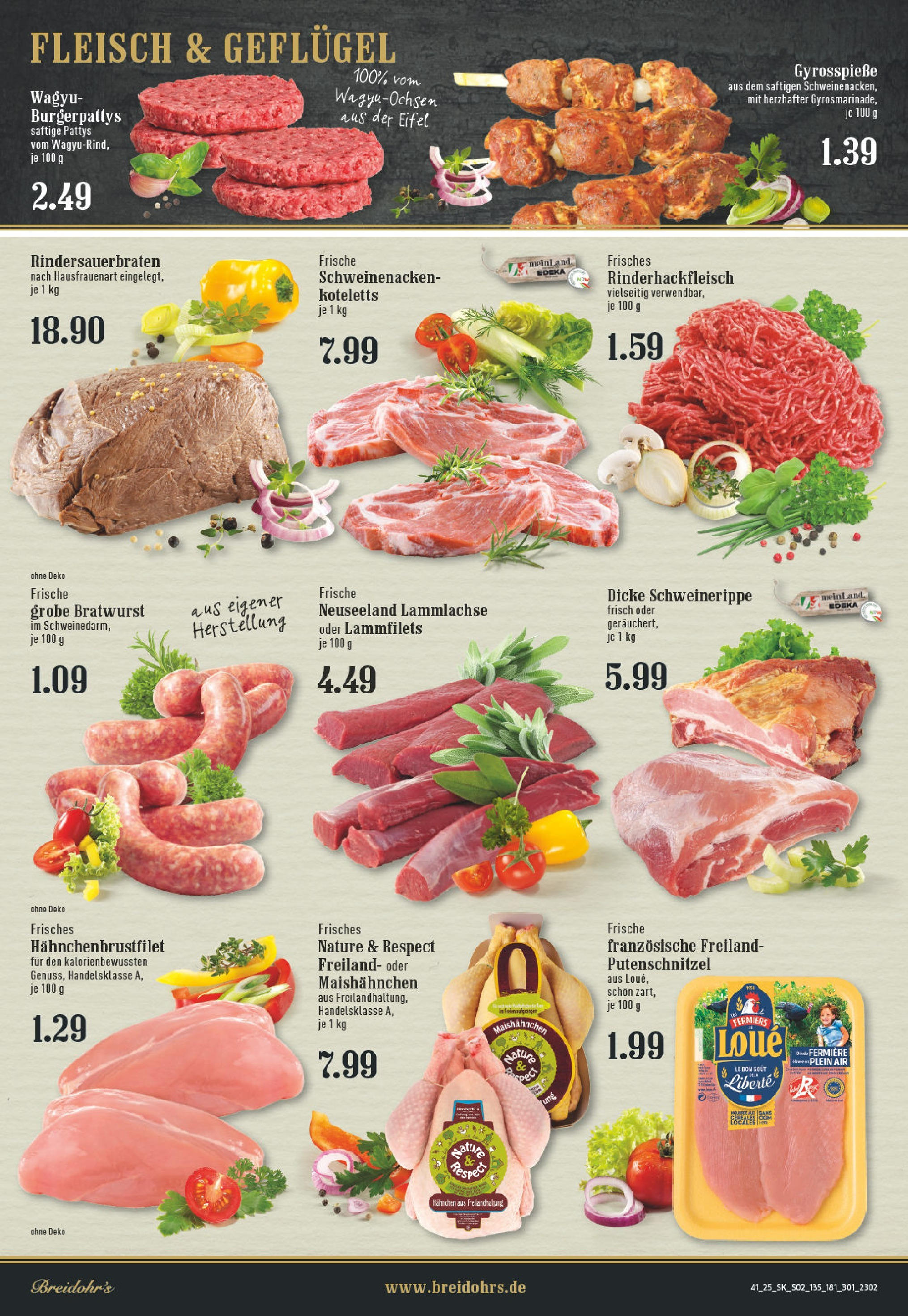 Edeka prospekt Rösrath	 (ab 06.10.2025) » Angebote Online | Seite: 2 | Produkte: Hahnchen, Schweinenacken, Gyros, Fleisch
