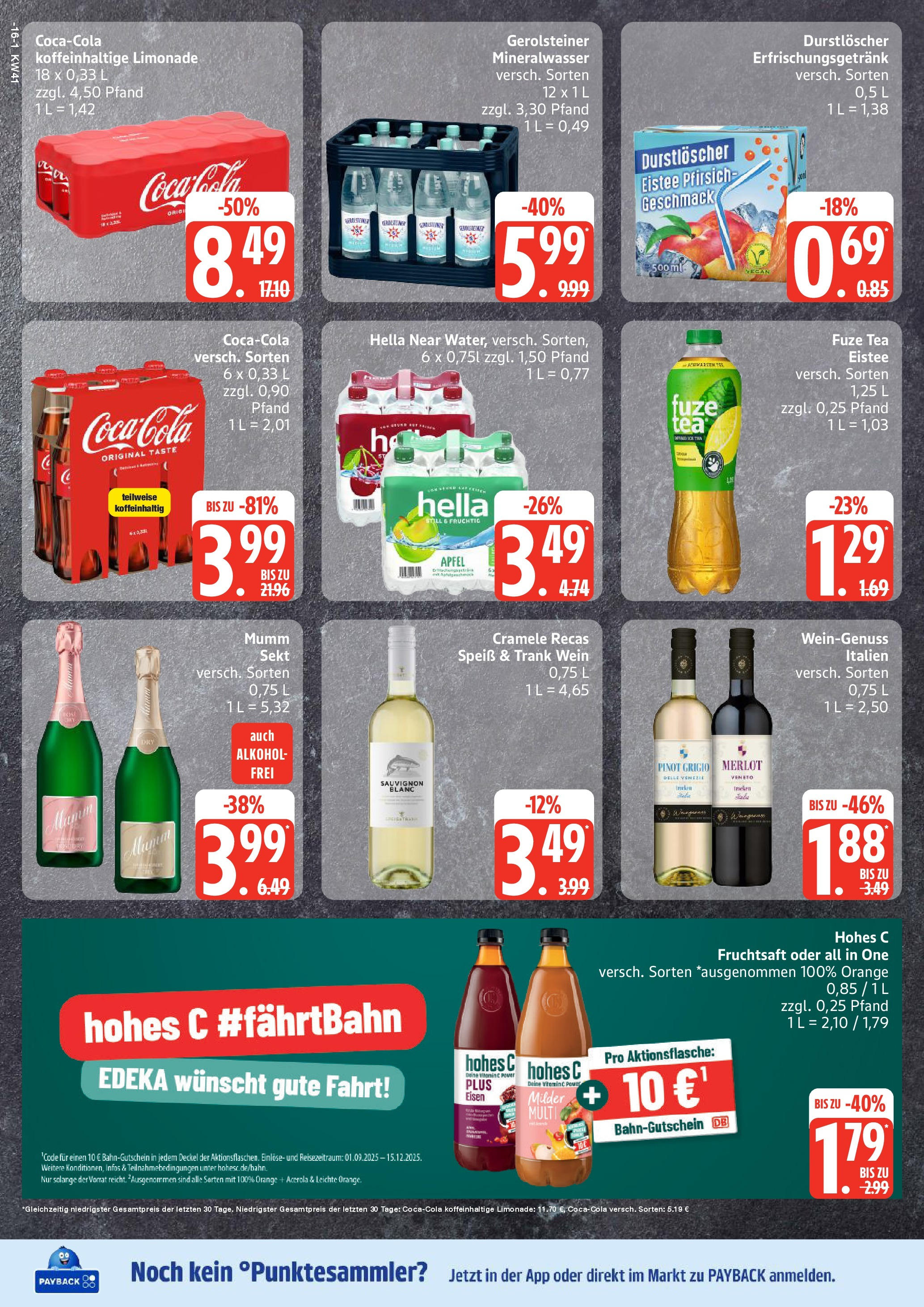 Marktkauf - Marktkauf: Wochenangebote (ab 06.10.2025) » Angebote online | Seite: 16 | Produkte: Fuze tea, Mineralwasser, Hella, Pfirsich
